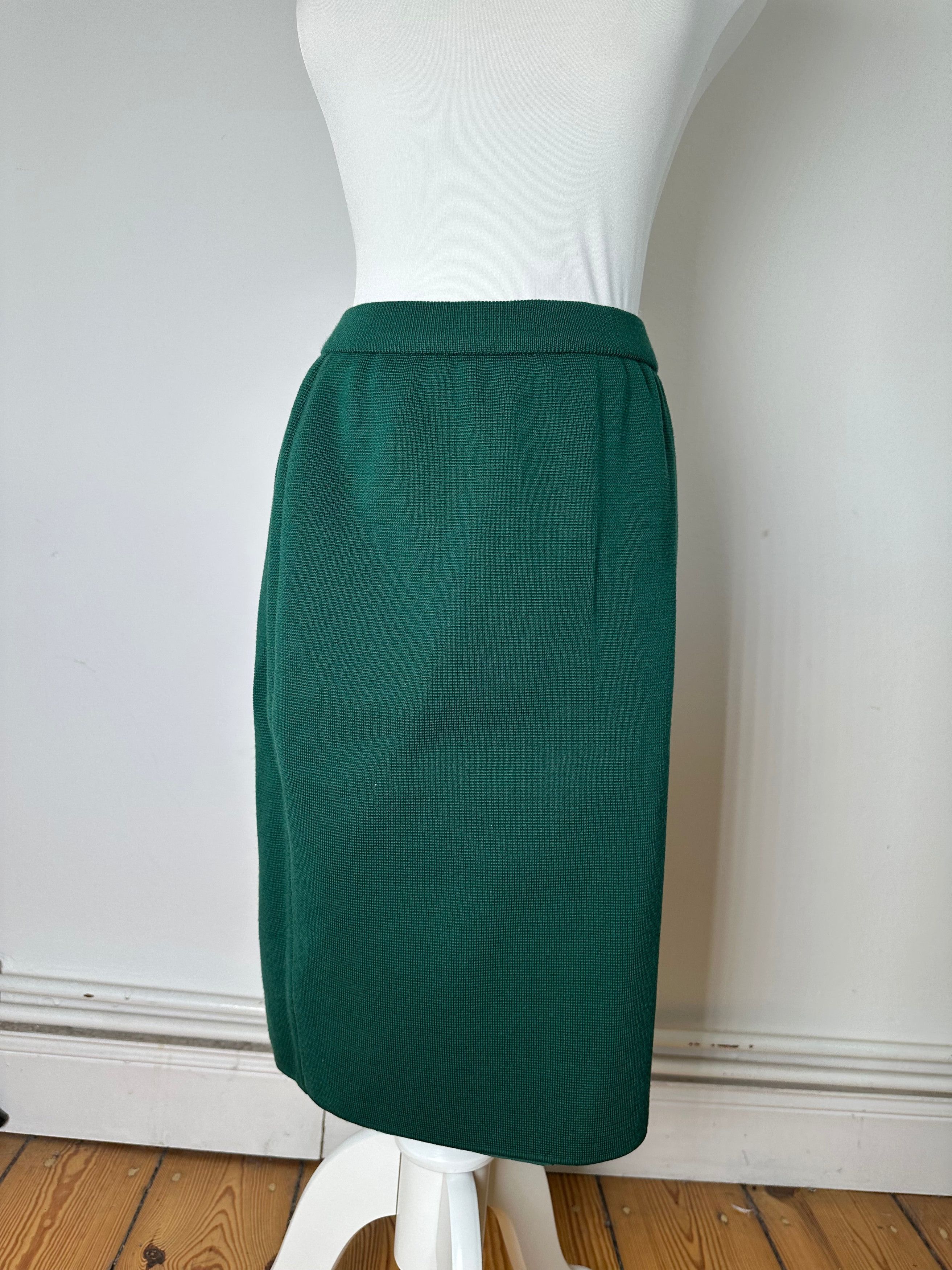 Yves Saint Laurent Vintage Forest Green Wool Pencil Skirt Size 30" / US 8 / IT 44 - 11 Thumbnail