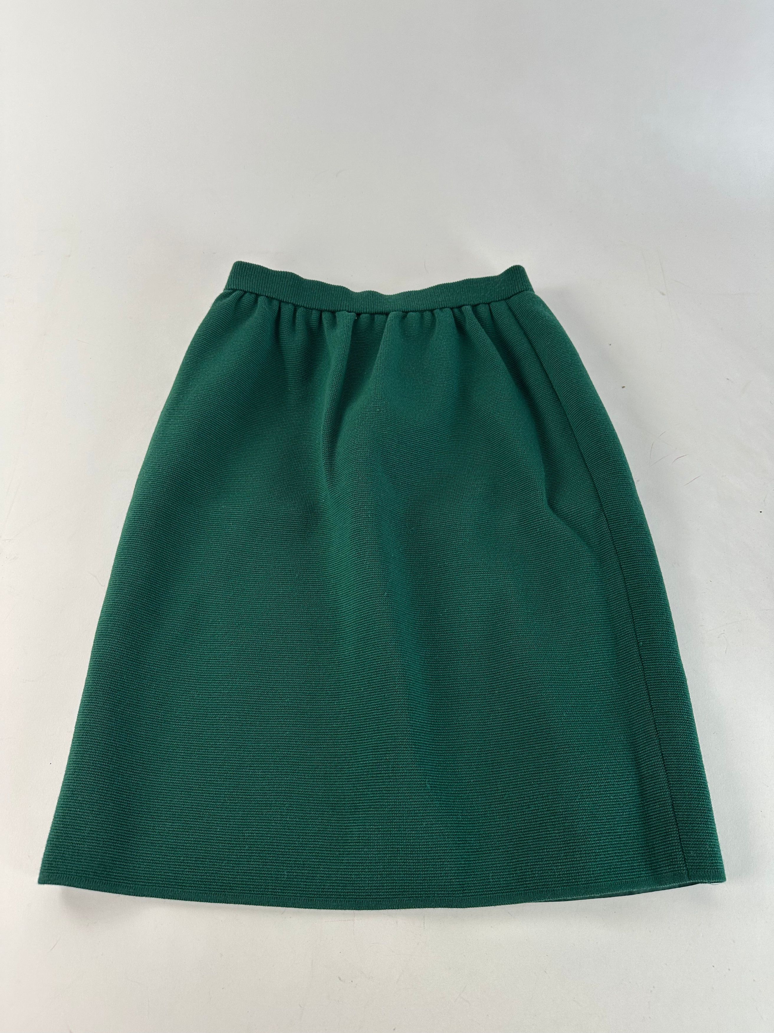 Yves Saint Laurent Vintage Forest Green Wool Pencil Skirt Size 30" / US 8 / IT 44 - 10 Thumbnail