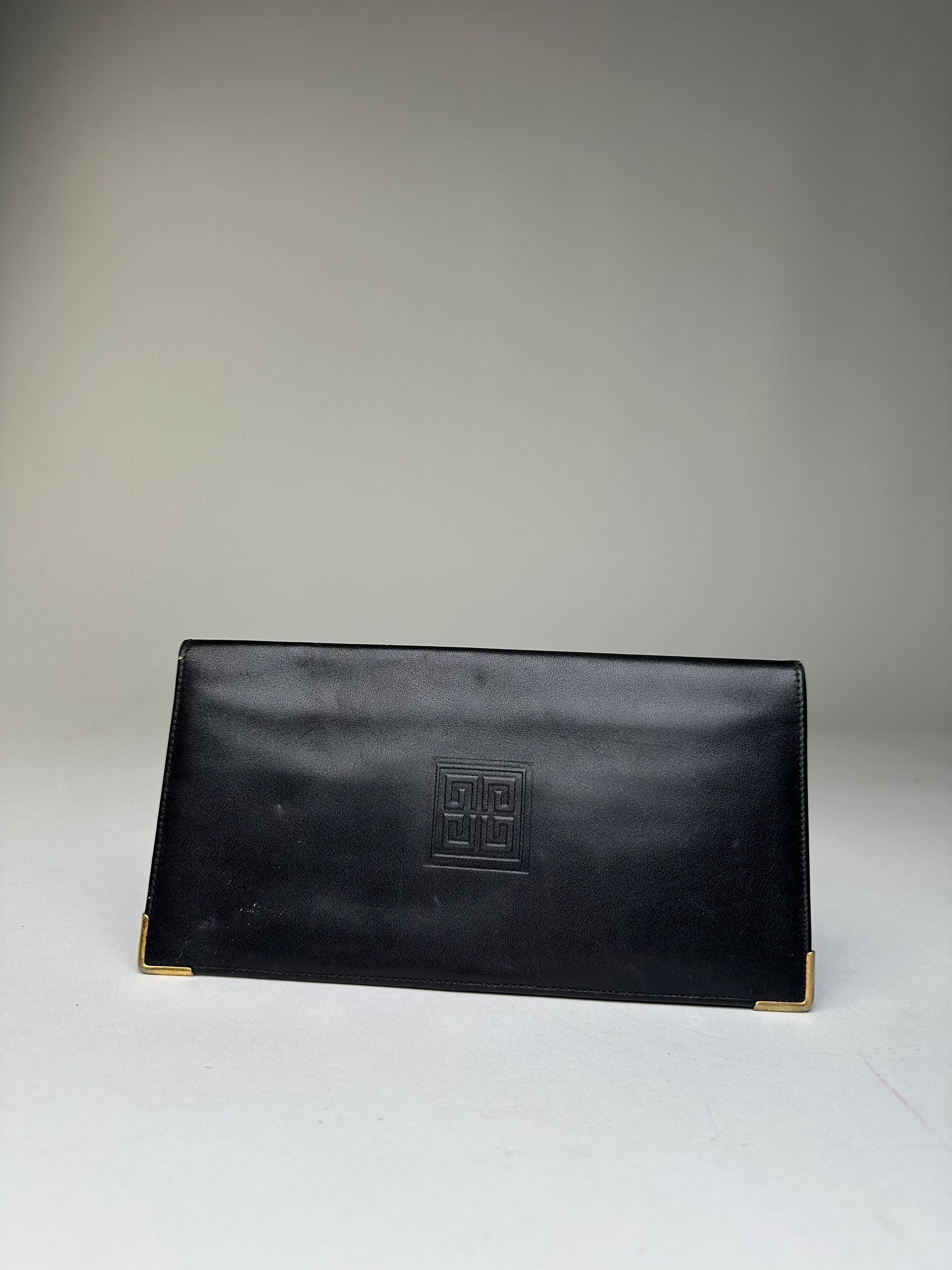 Givenchy Vintage 4G Logo Leather Long Wallet Black Size ONE SIZE - 9 Thumbnail
