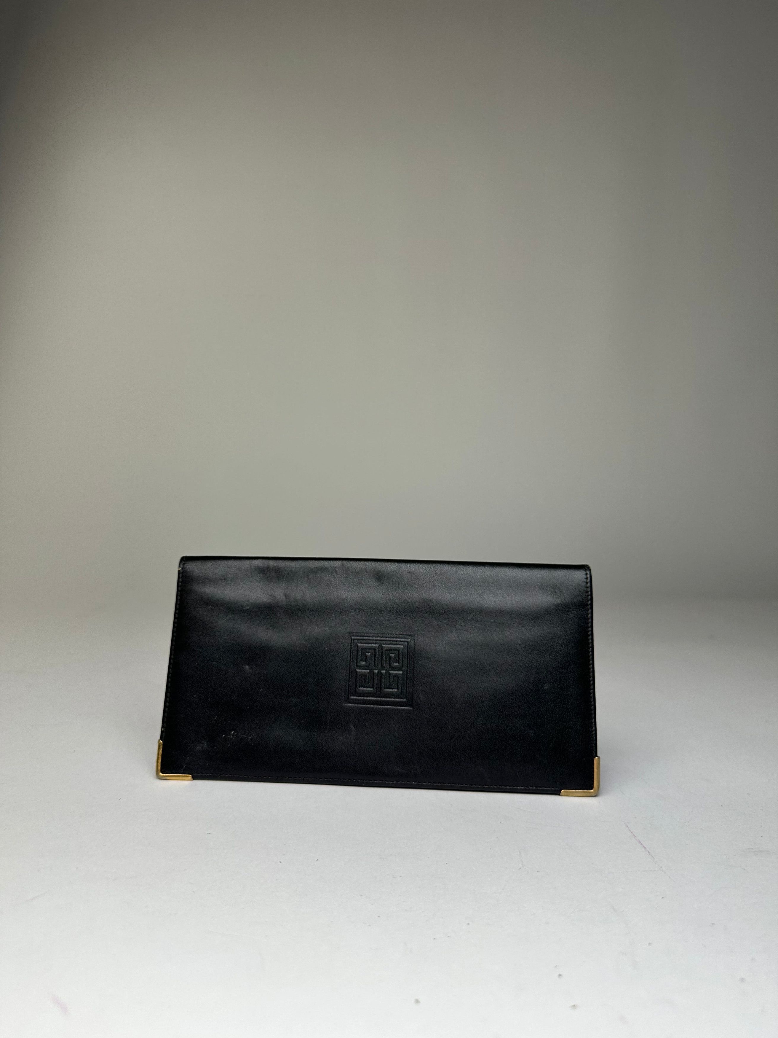 Givenchy Vintage 4G Logo Leather Long Wallet Black Size ONE SIZE - 2 Thumbnail
