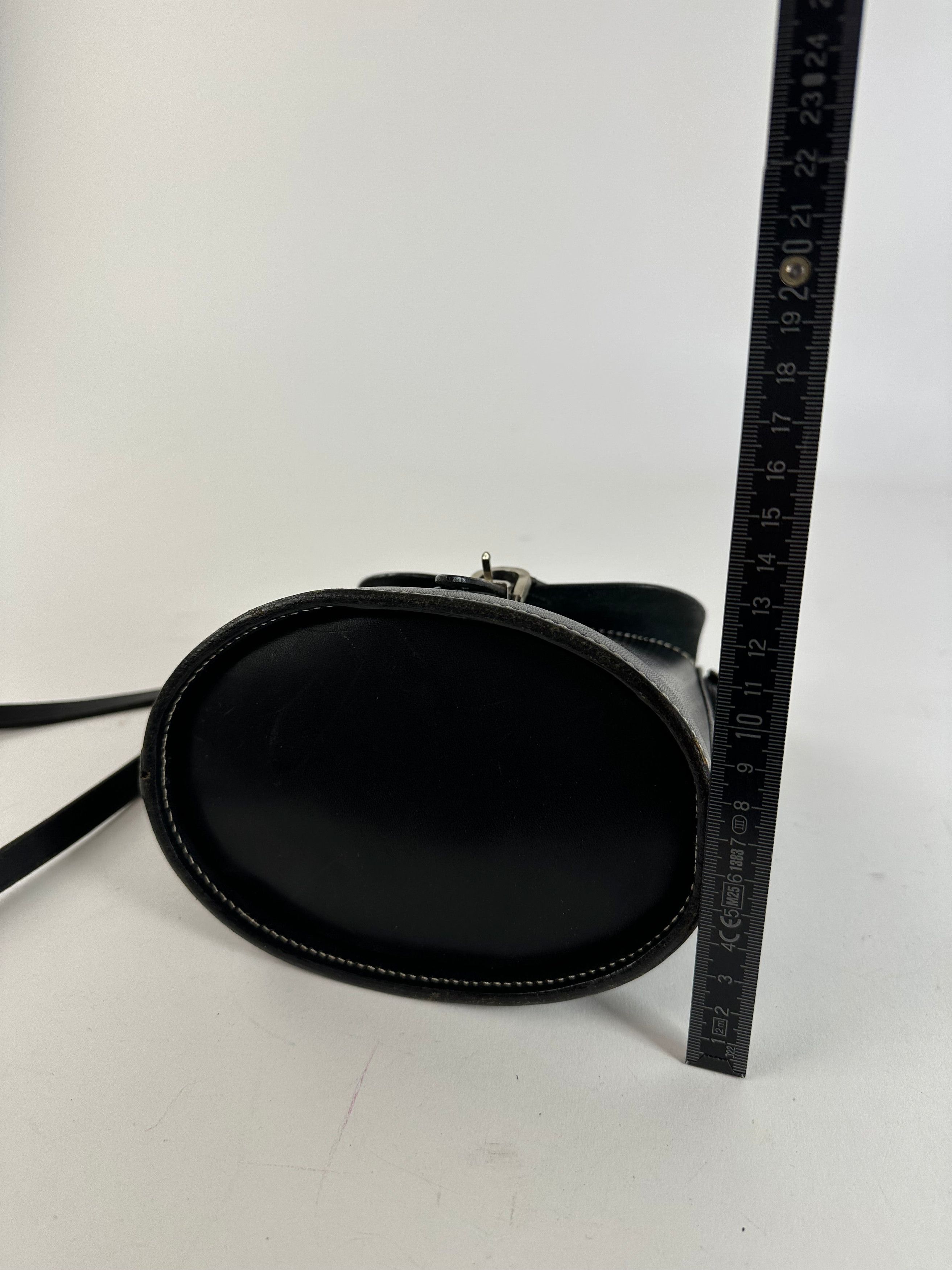 Courreges Vintage Paris Leather Crossbody Flap Bag Black Size ONE SIZE - 13 Thumbnail