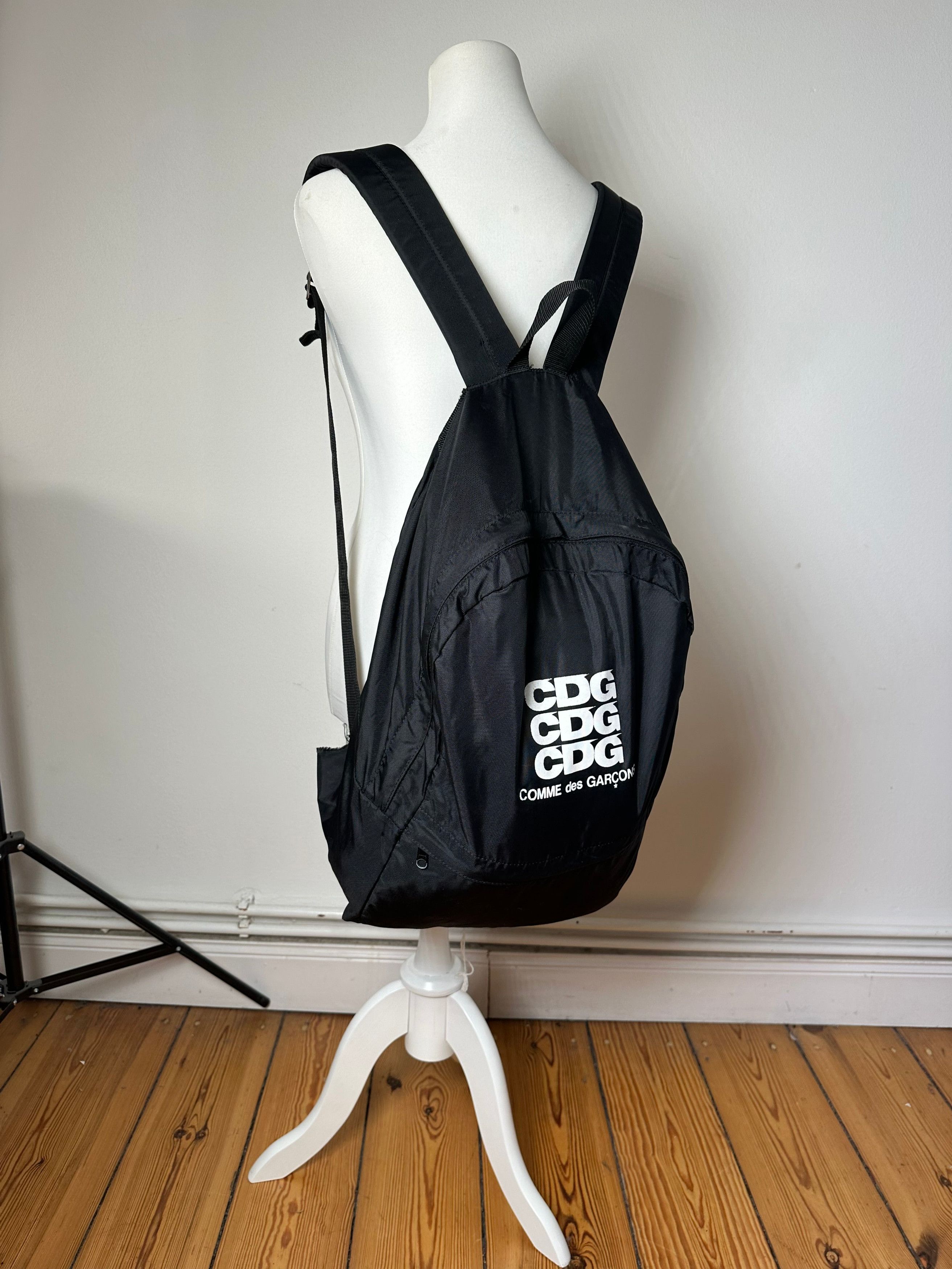 Comme des Garcons CDG Nylon Backpack Black Triple Logo Size ONE SIZE - 13 Thumbnail