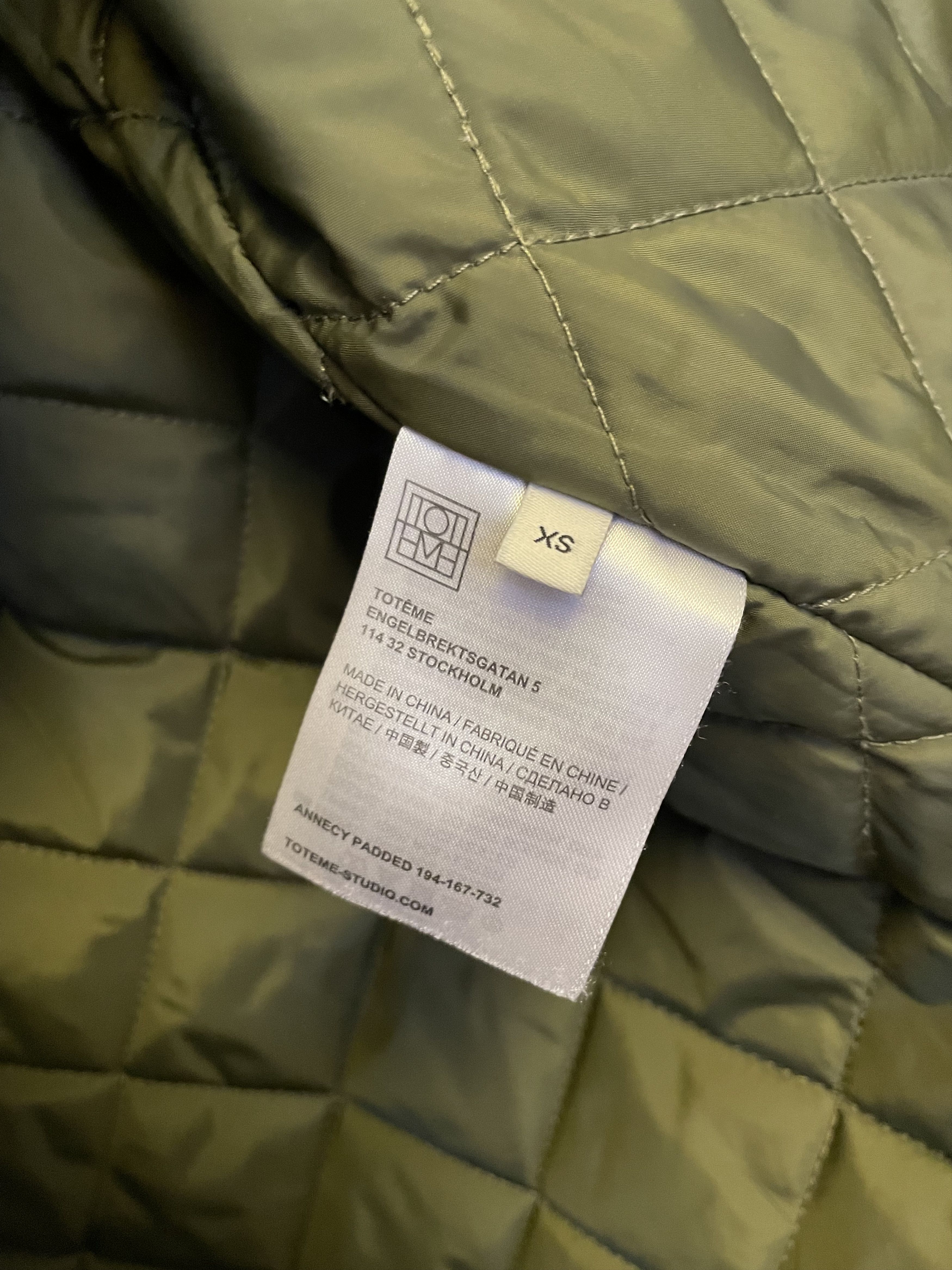Toteme Toteme Signature Quilted Coat Coat Size XS / US 0-2 / IT 36-38 - 4 Thumbnail