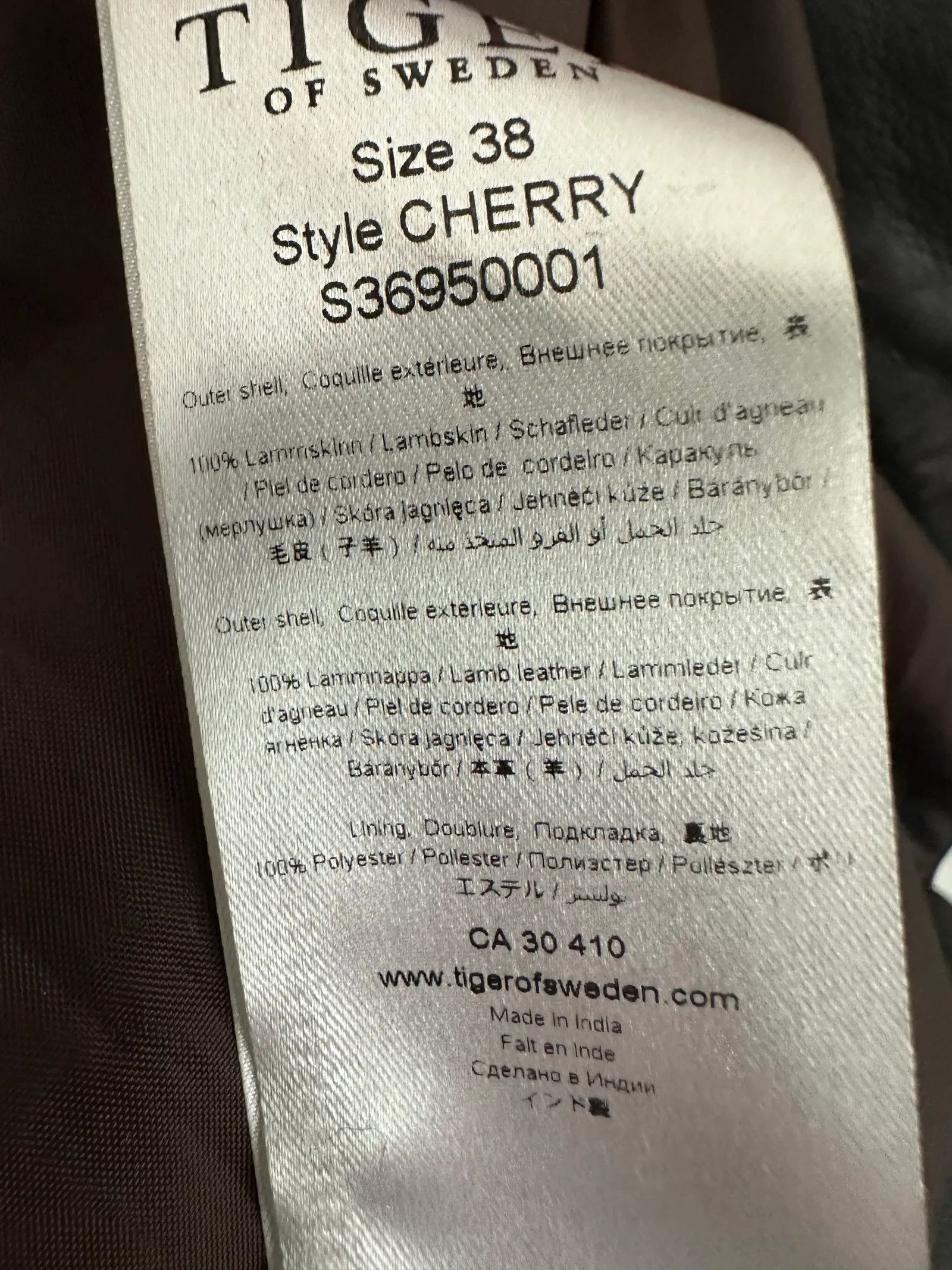 Tiger of Sweden Tiger of Sweden Cherry Leather Jacket Size S / US 4 / IT 40 - 3 Thumbnail
