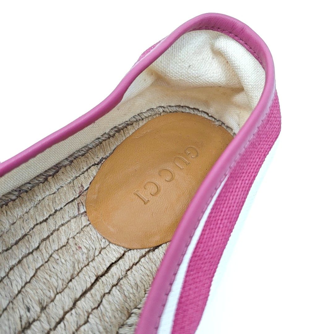 Gucci Gucci Striped Bee & Flower Canvas Espadrilles Size 7 Size US 7 / EU 40 - 8 Thumbnail