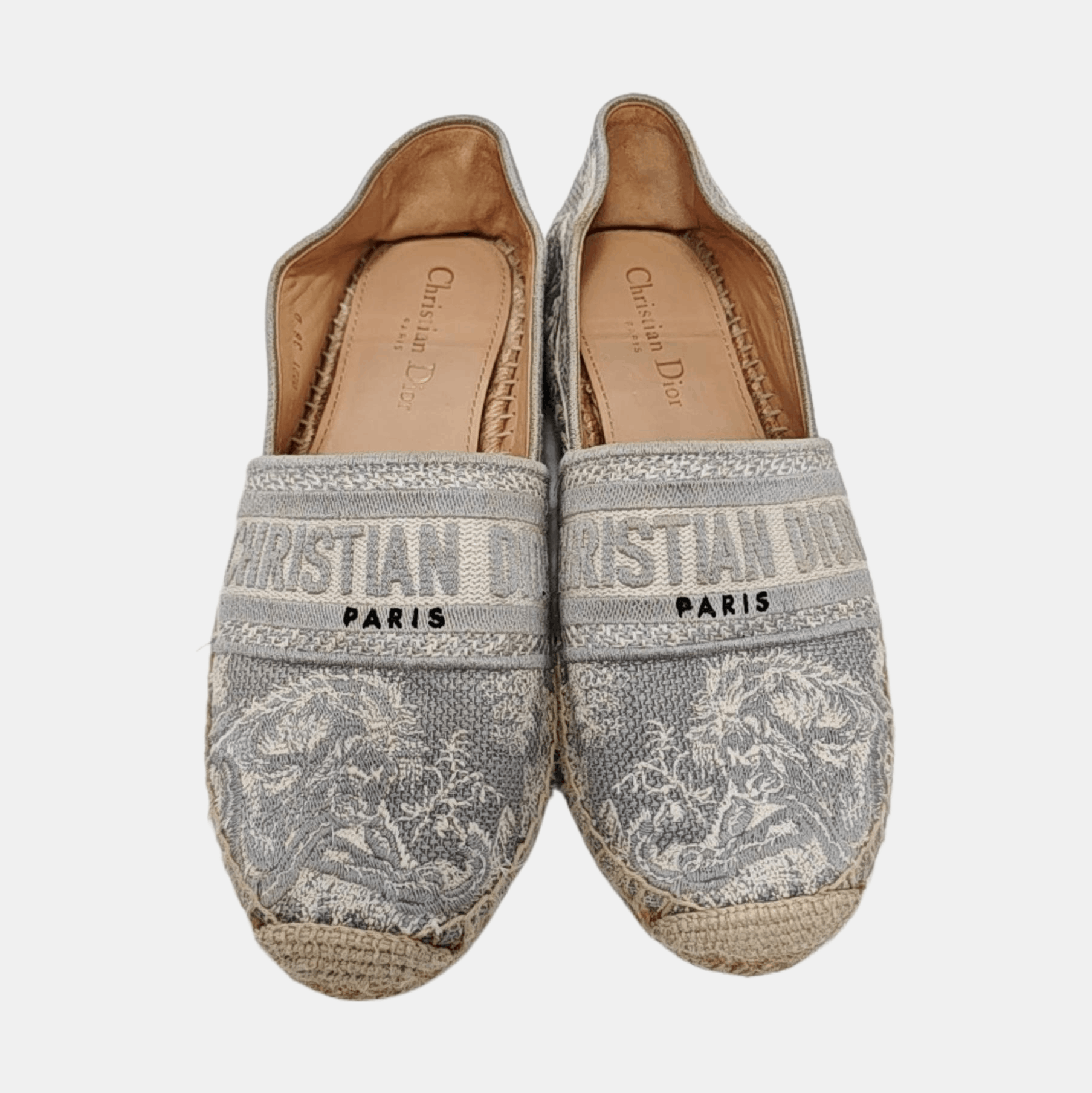 Dior Dior Toile de Jouy Embroidered Espadrilles 38 Size US 5.5 / EU 38 - 3 Thumbnail
