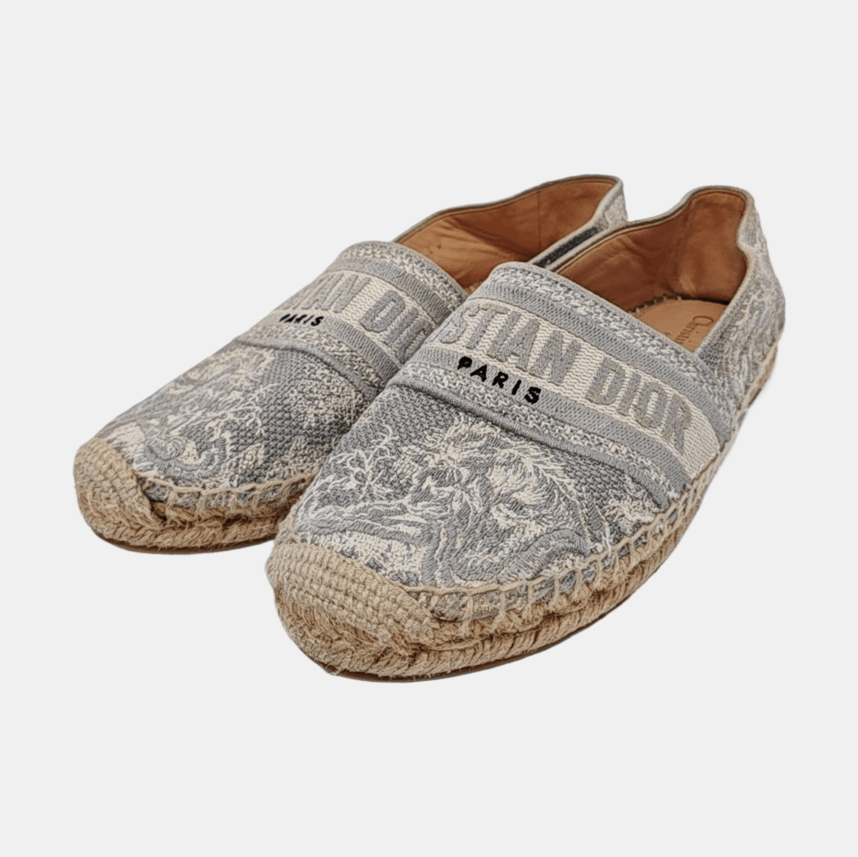 Dior Dior Toile de Jouy Embroidered Espadrilles 38 Size US 5.5 / EU 38 - 2 Thumbnail