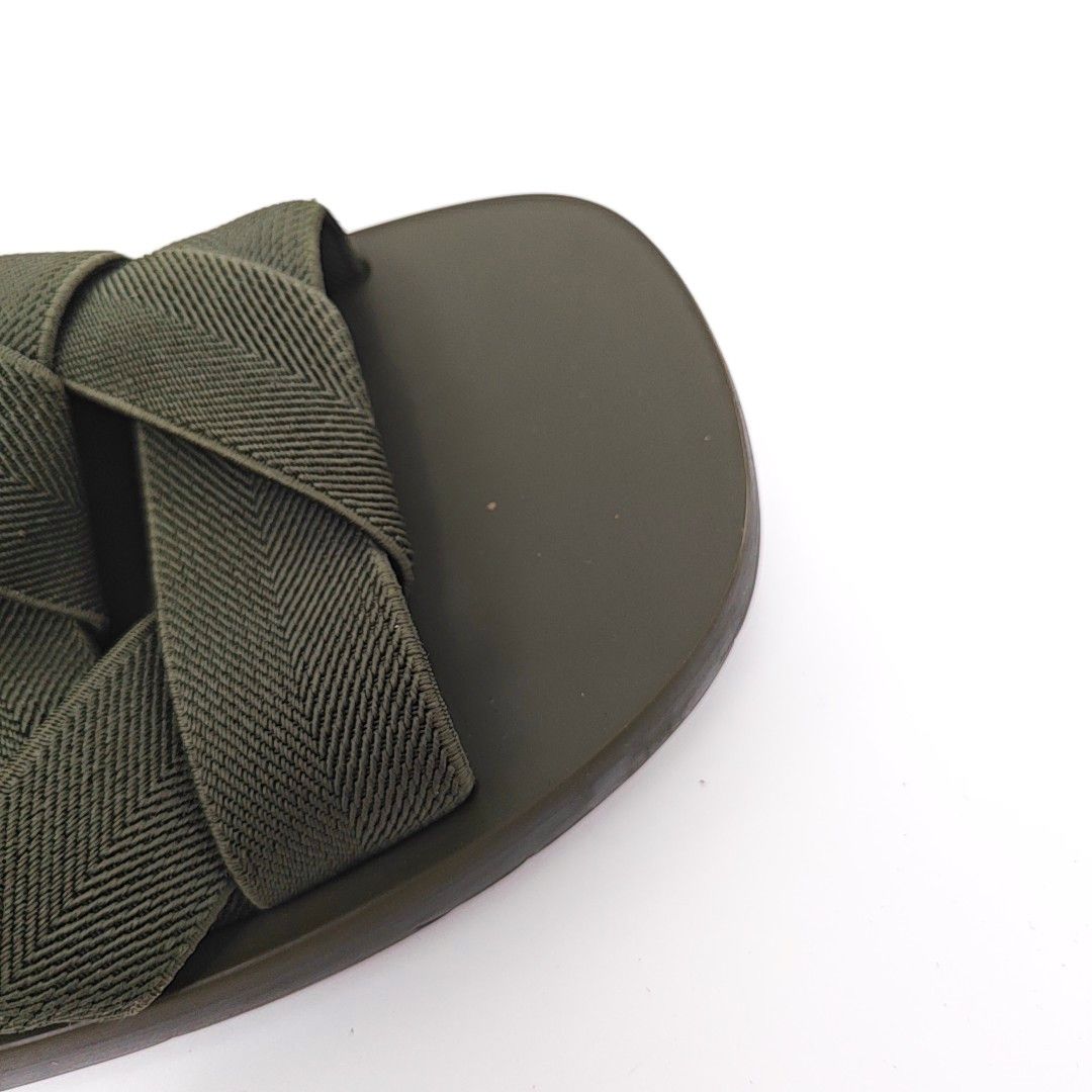 Bottega Veneta Bottega Veneta Green Woven Fabric Slides Size 42 Size US 9 / EU 42 - 7 Thumbnail