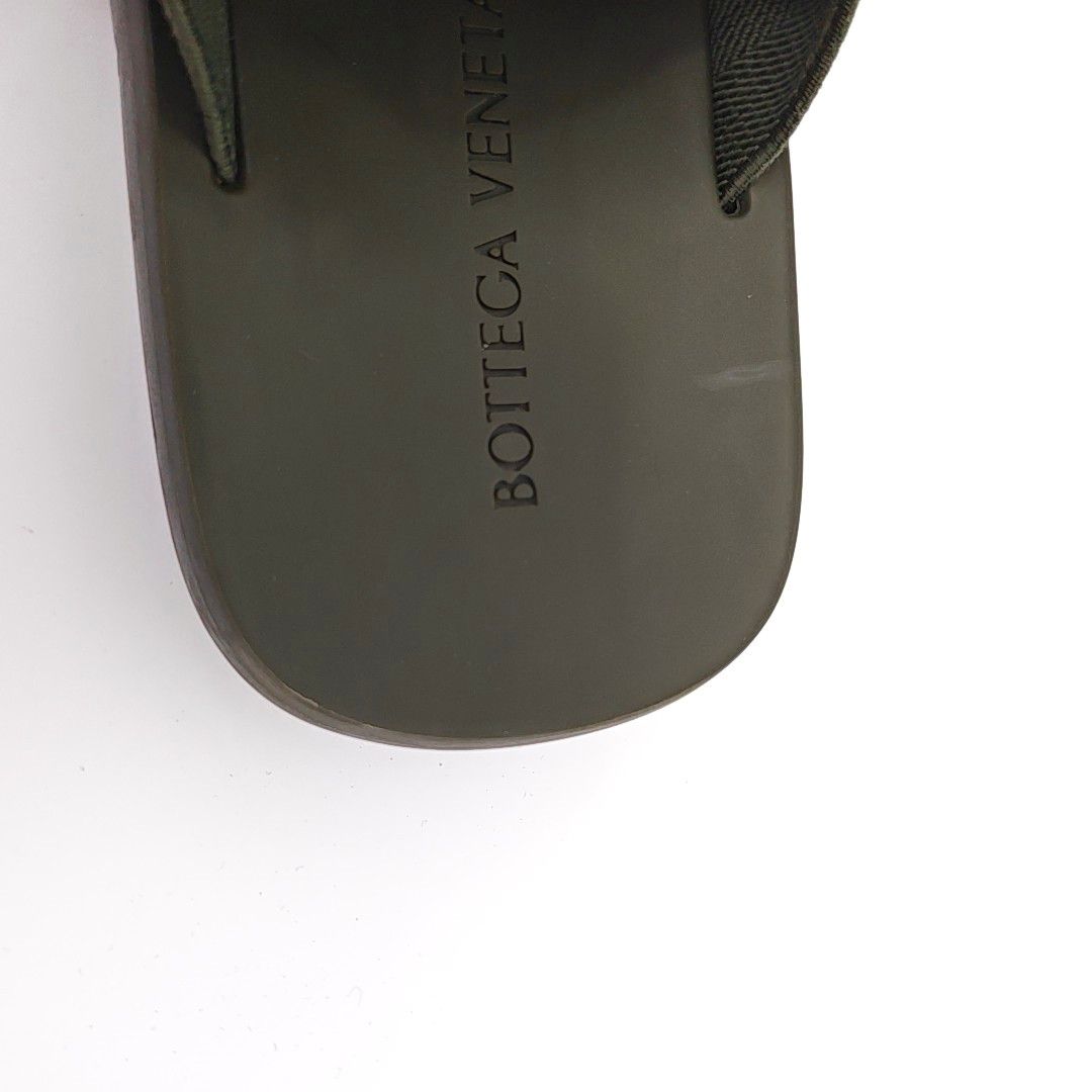 Bottega Veneta Bottega Veneta Green Woven Fabric Slides Size 42 Size US 9 / EU 42 - 8 Thumbnail