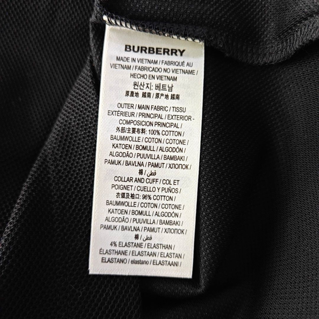Burberry Burberry Black Cotton Logo Polo Size S Size US S / EU 44-46 / 1 - 3 Thumbnail