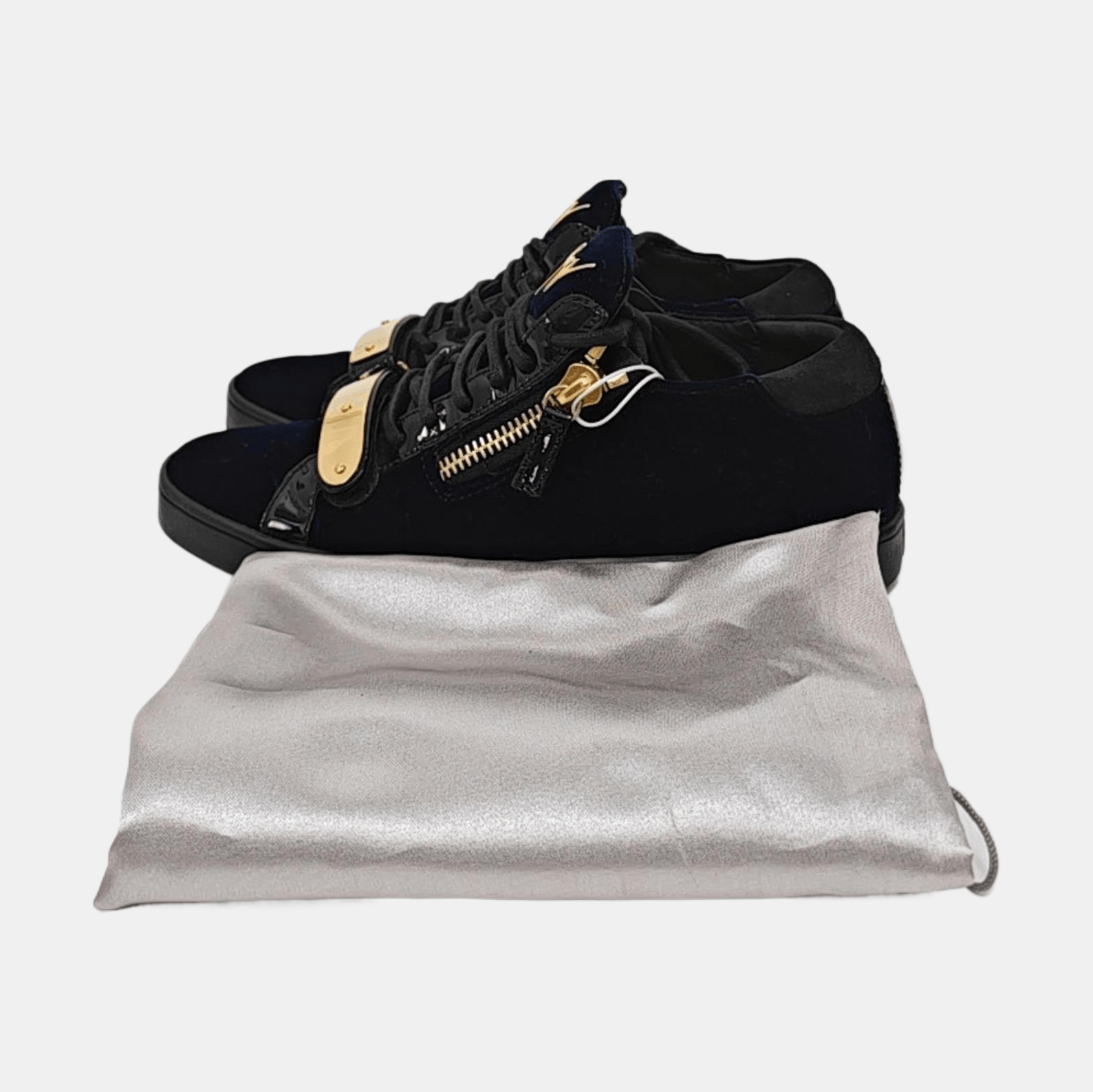 Giuseppe Zanotti Giuseppe Zanotti Navy Suede Low-Top Sneakers 40 Size US 7 / EU 40 - 6 Thumbnail