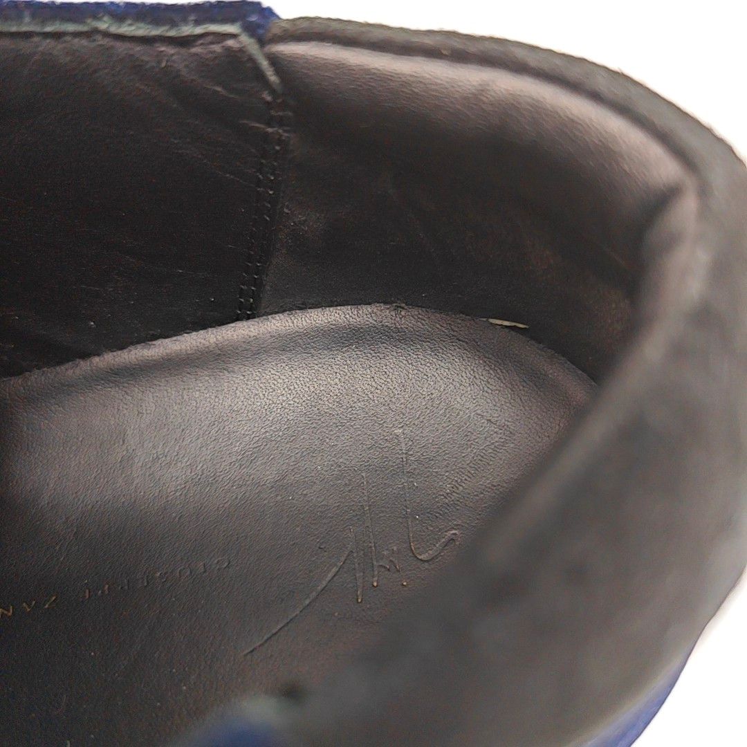 Giuseppe Zanotti Giuseppe Zanotti Navy Suede Low-Top Sneakers 40 Size US 7 / EU 40 - 7 Thumbnail