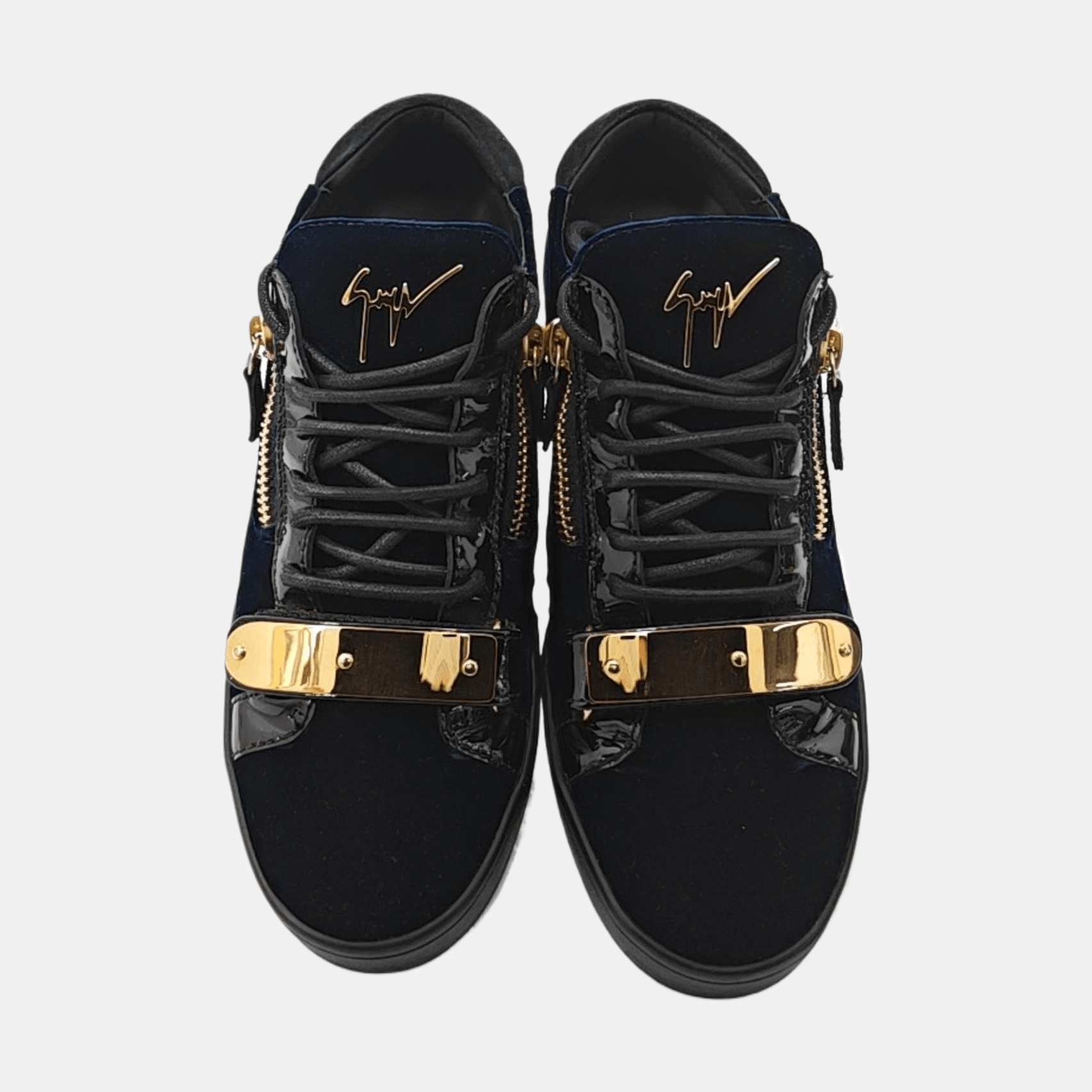 Giuseppe Zanotti Giuseppe Zanotti Navy Suede Low-Top Sneakers 40 Size US 7 / EU 40 - 3 Thumbnail