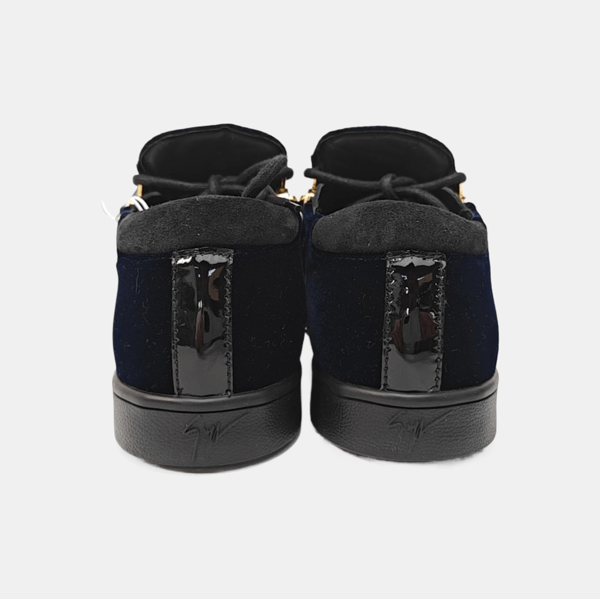 Giuseppe Zanotti Giuseppe Zanotti Navy Suede Low-Top Sneakers 40 Size US 7 / EU 40 - 4 Thumbnail