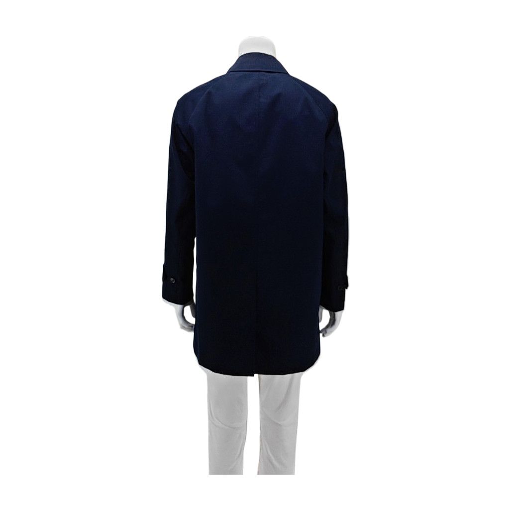 Burberry Burberry Navy Blue Cotton Trench Coat 48 Size US M / EU 48-50 / 2 - 2 Thumbnail