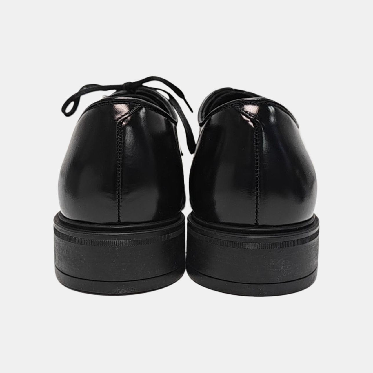 Prada Prada Black Leather Derby Shoes 7.5 Size US 7.5 / EU 40-41 - 4 Thumbnail