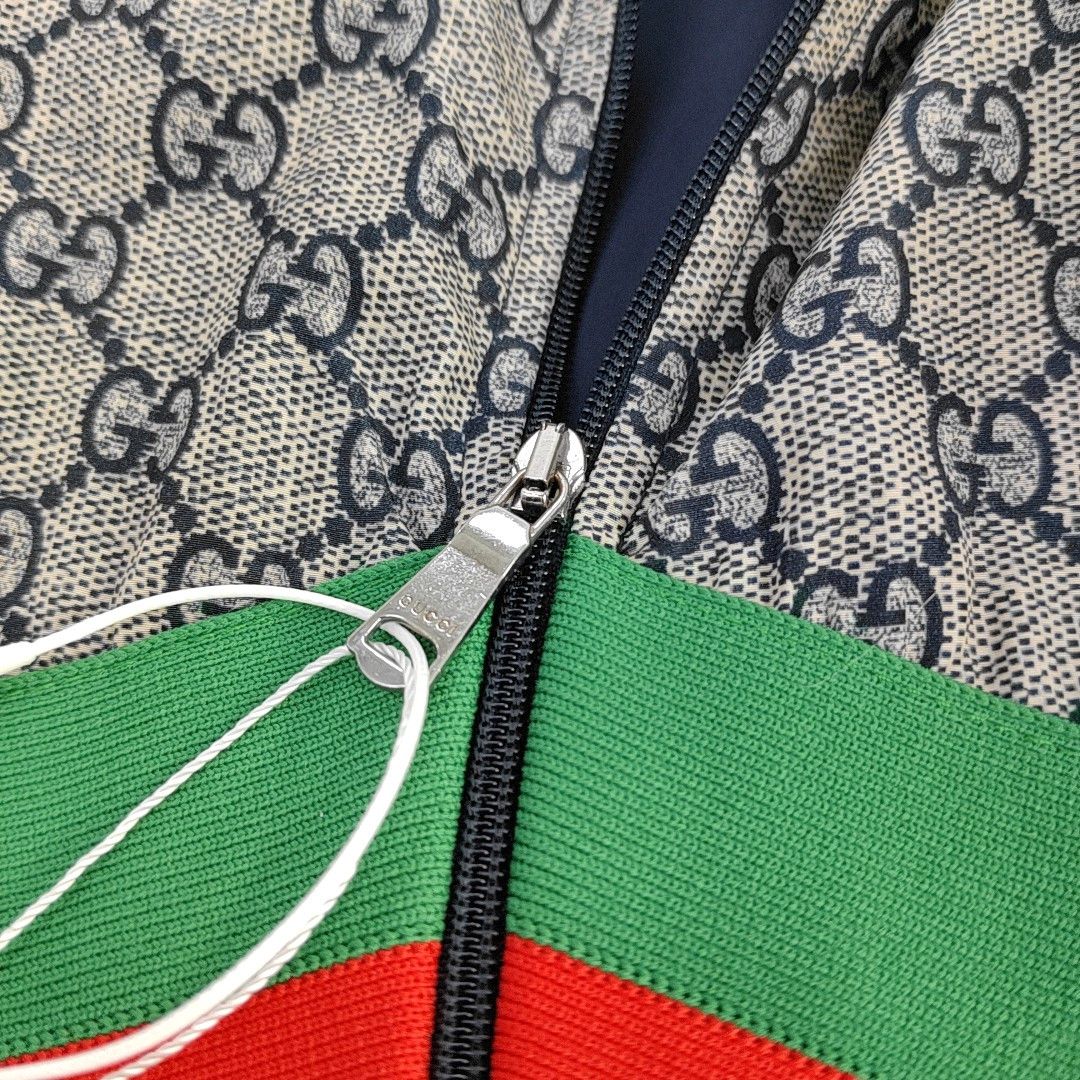 Gucci Gucci Monogram Web Stripe Zip Jacket XS Size US XS / EU 42 / 0 - 5 Thumbnail