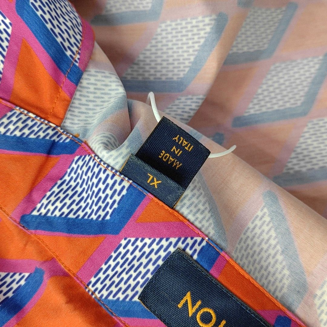 Louis Vuitton Louis Vuitton Geometric Diamond Print Shirt XL Size US XL / EU 56 / 4 - 5 Thumbnail