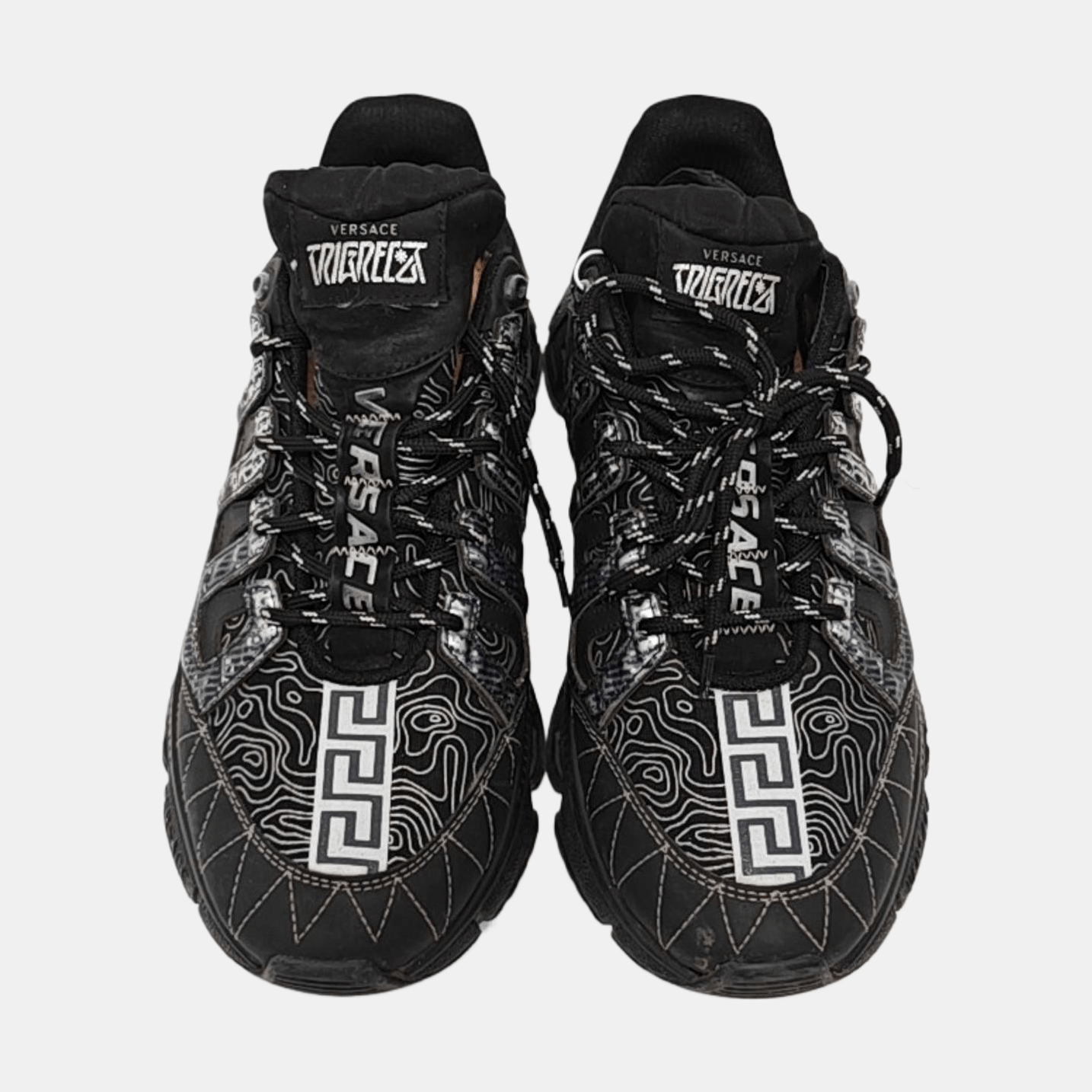 Versace Versace Black Greca Trigreca Sneakers Size 43 Size US 10 / EU 43 - 3 Thumbnail