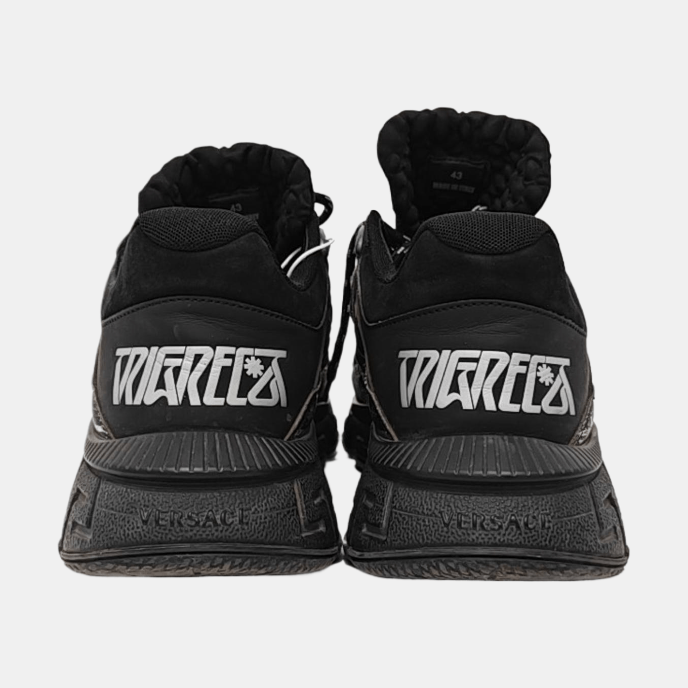Versace Versace Black Greca Trigreca Sneakers Size 43 Size US 10 / EU 43 - 4 Thumbnail