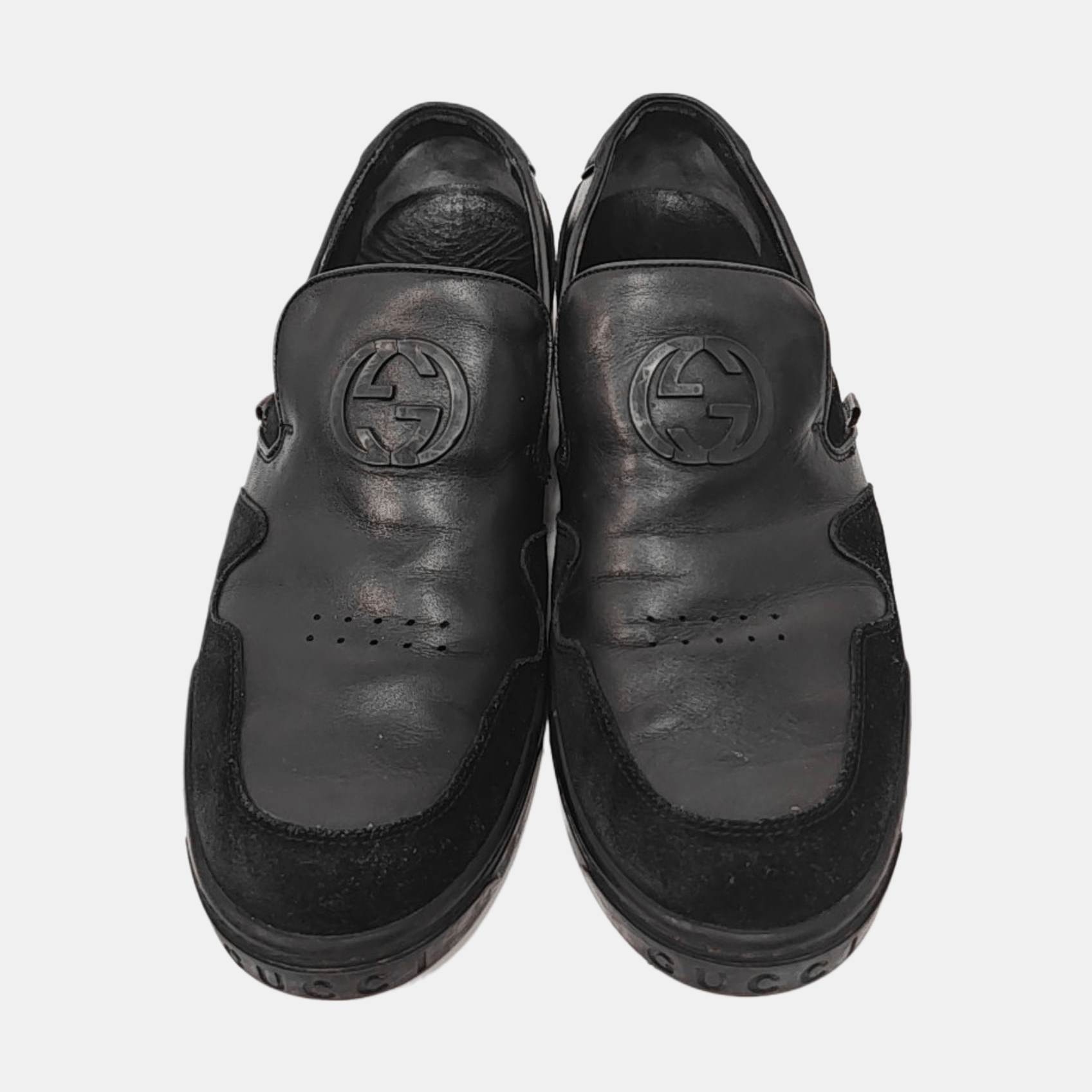 Gucci Gucci Interlocking G Leather Slip-On Loafers Size 6.5 Size US 6.5 / EU 39-40 - 3 Thumbnail