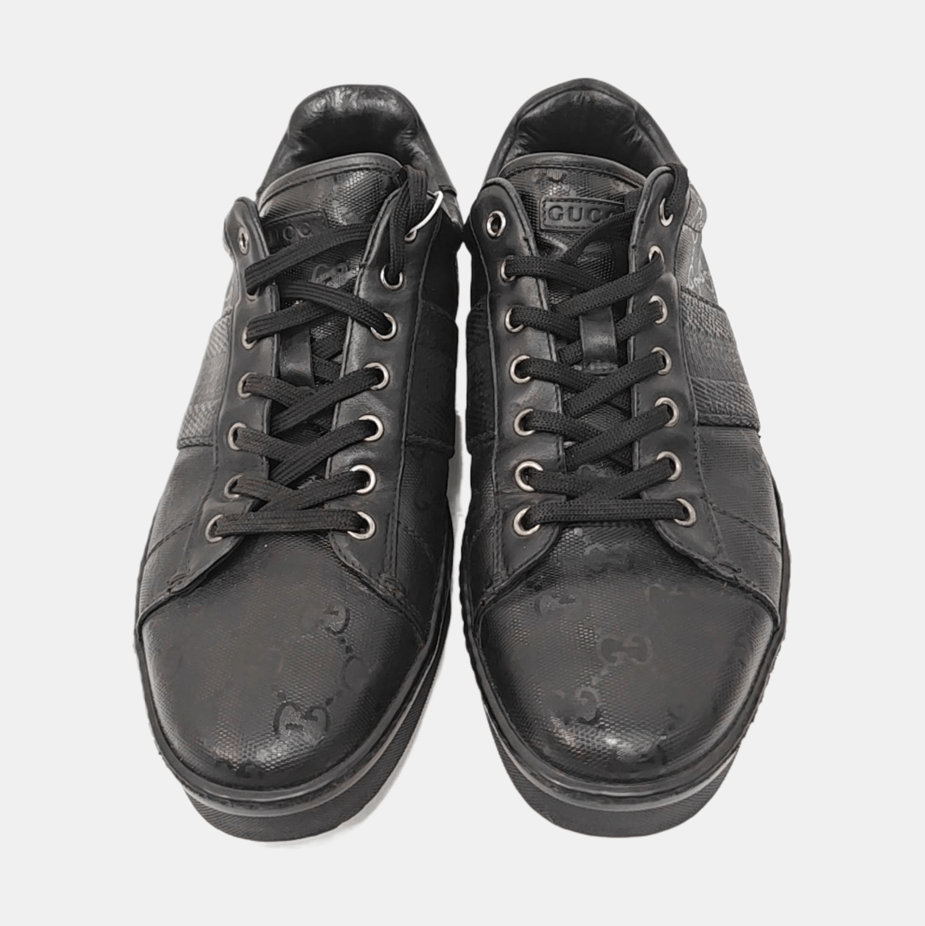 Gucci Gucci GG Monogram Leather Sneakers Size 41 Size US 8 / EU 41 - 3 Thumbnail