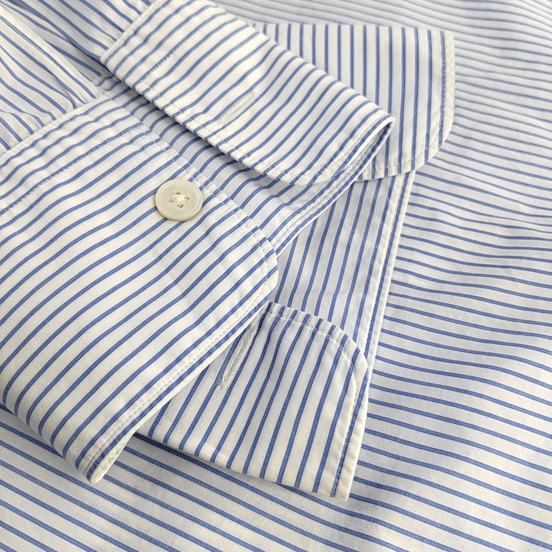 Louis Vuitton Louis Vuitton Striped Mandarin Collar Shirt L Size US L / EU 52-54 / 3 - 7 Thumbnail