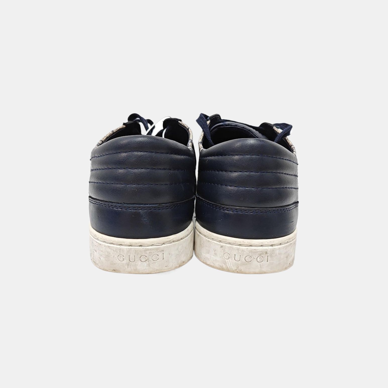 Gucci Gucci GG Supreme Blue Leather Sneakers 41 Size US 8 / EU 41 - 4 Thumbnail