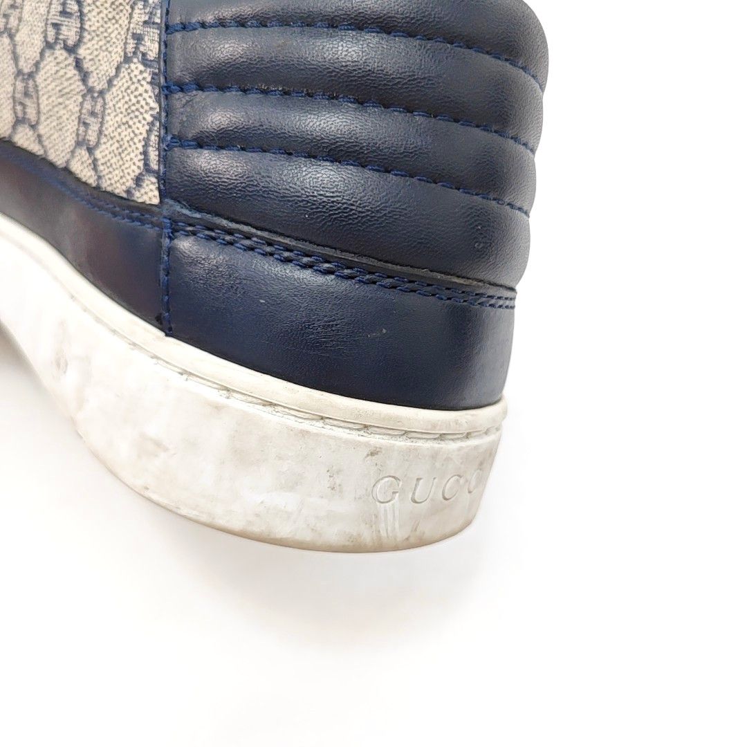 Gucci Gucci GG Supreme Blue Leather Sneakers 41 Size US 8 / EU 41 - 10 Thumbnail