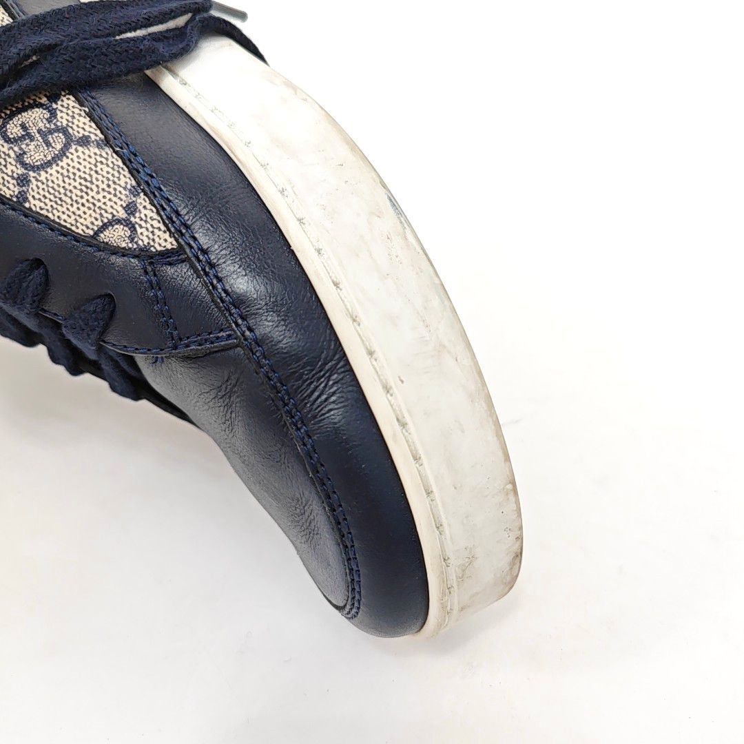 Gucci Gucci GG Supreme Blue Leather Sneakers 41 Size US 8 / EU 41 - 8 Thumbnail