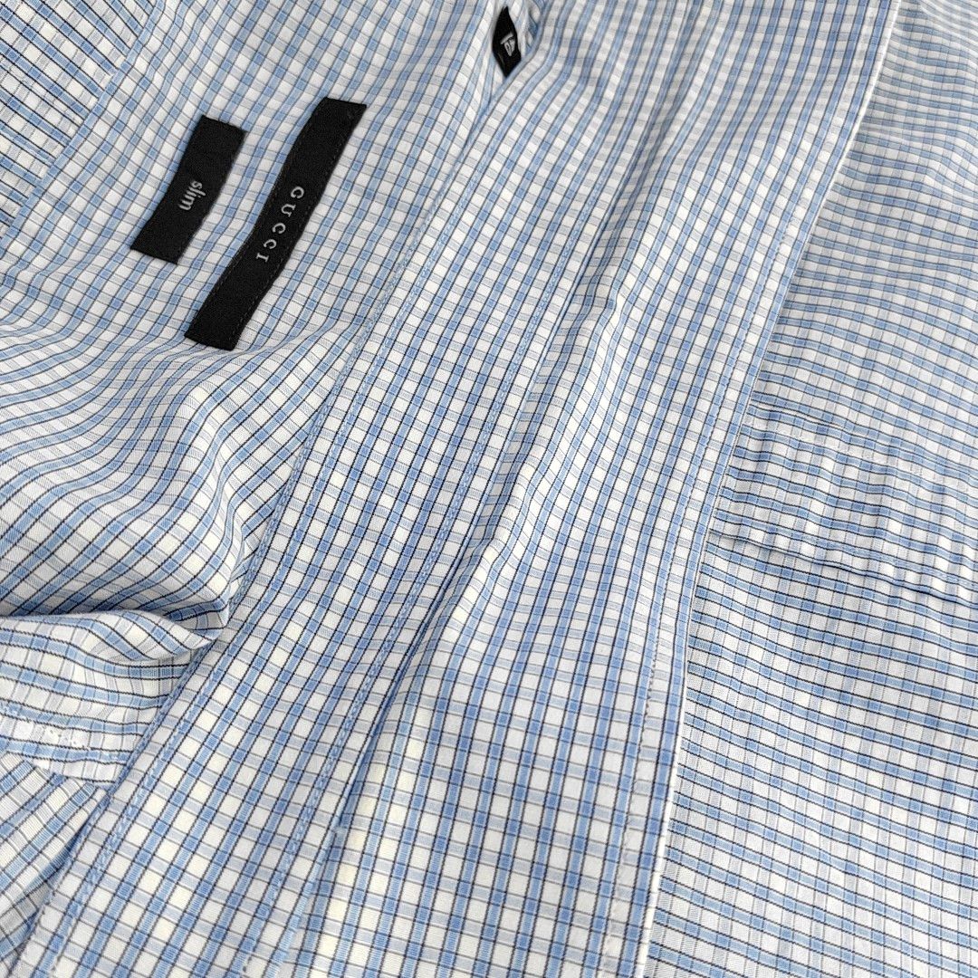Gucci Gucci Checked Cotton Shirt Size 40 Size US XXS / EU 40 - 7 Thumbnail