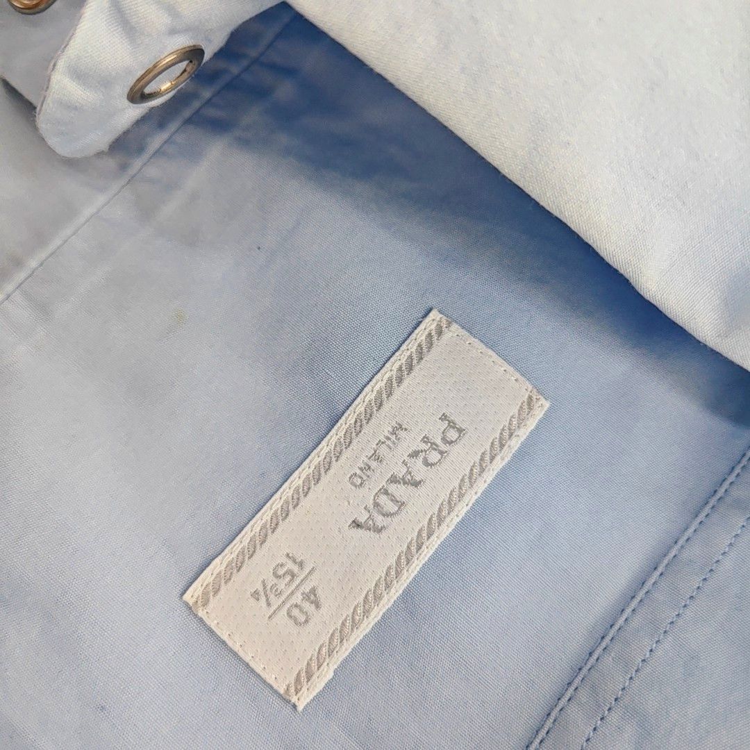 Prada Prada Piping Detail Short Sleeve Shirt Size M Size US XXS / EU 40 - 6 Thumbnail