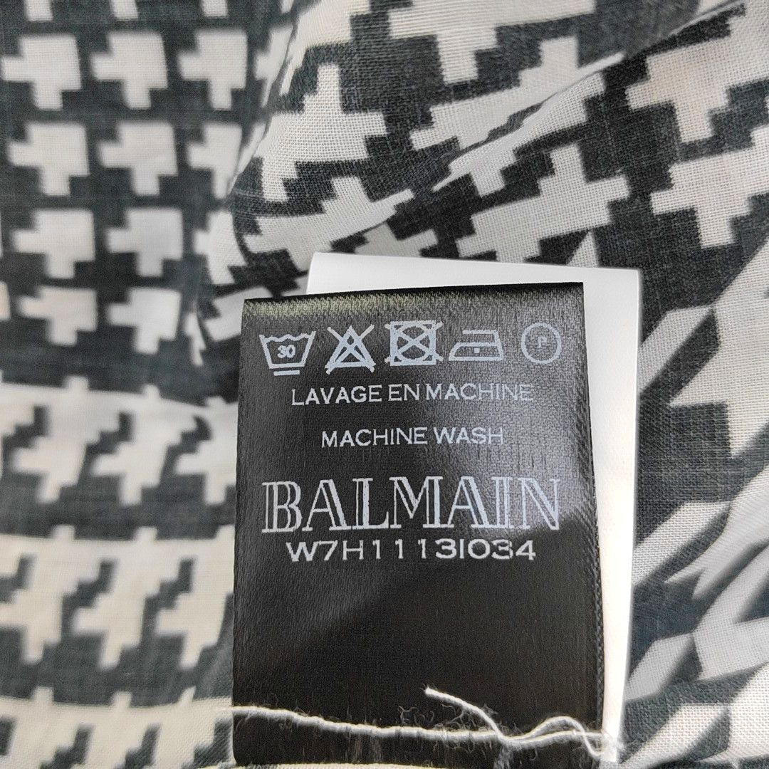 Balmain Balmain Houndstooth Cotton Shirt 38 Size US S / EU 44-46 / 1 - 4 Thumbnail