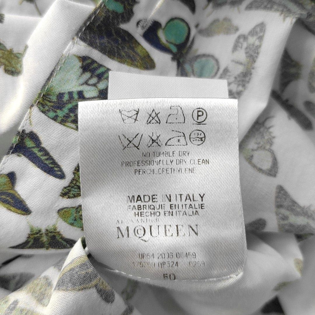 Alexander McQueen Alexander McQueen Butterfly Print Button Up Shirt 50 Size US M / EU 48-50 / 2 - 4 Thumbnail