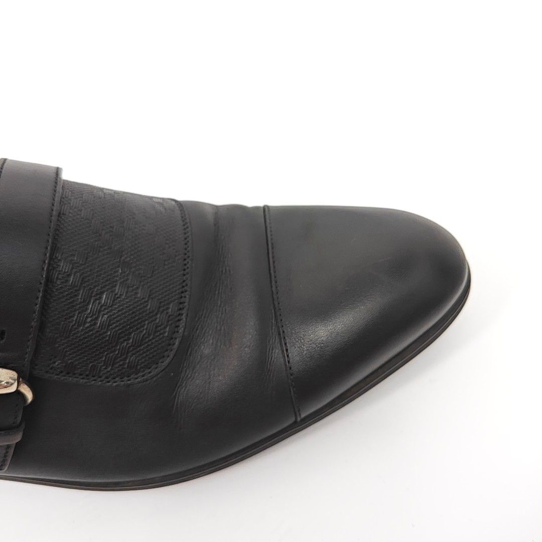 Gucci Gucci Monogram Leather Monk Strap Shoes US 7 Size US 8 / EU 41 - 8 Thumbnail