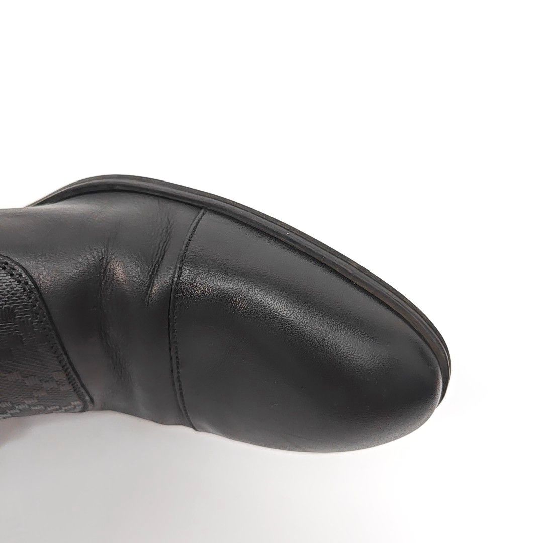 Gucci Gucci Monogram Leather Monk Strap Shoes US 7 Size US 8 / EU 41 - 9 Thumbnail