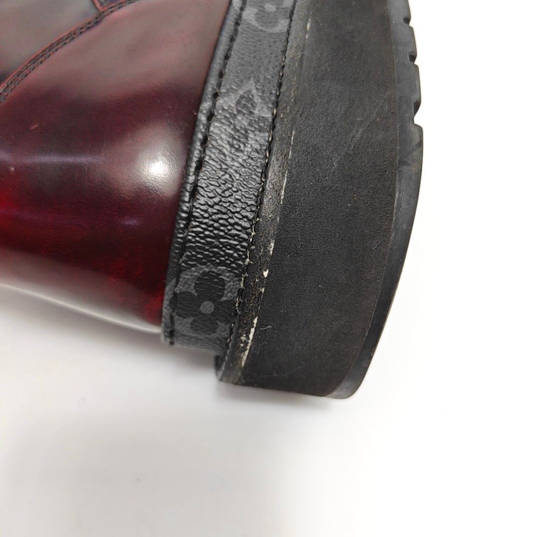 Louis Vuitton Louis Vuitton Burgundy Leather High Top Sneakers 7 Size US 8 / EU 41 - 10 Thumbnail