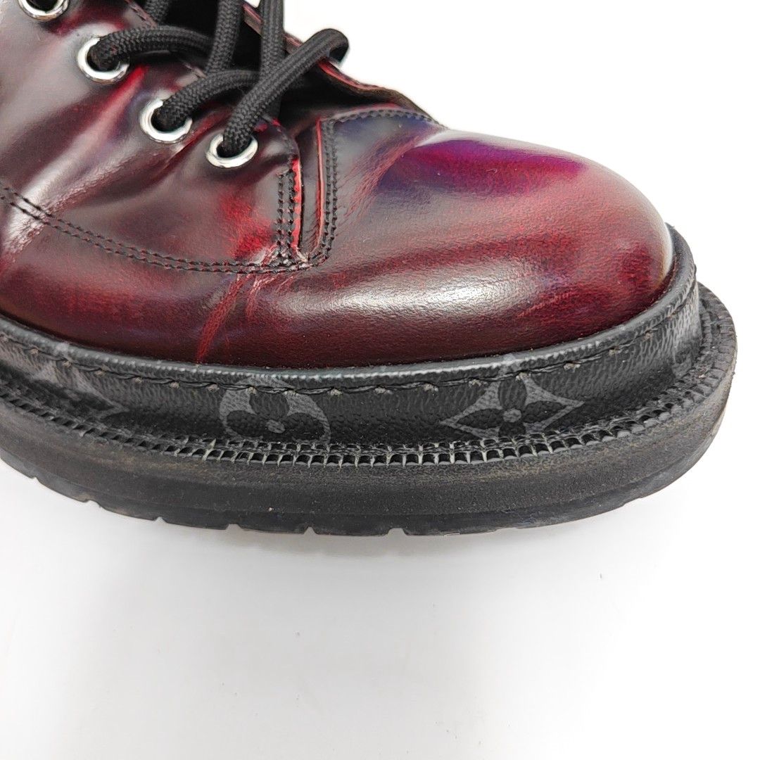 Louis Vuitton Louis Vuitton Burgundy Leather High Top Sneakers 7 Size US 8 / EU 41 - 7 Thumbnail