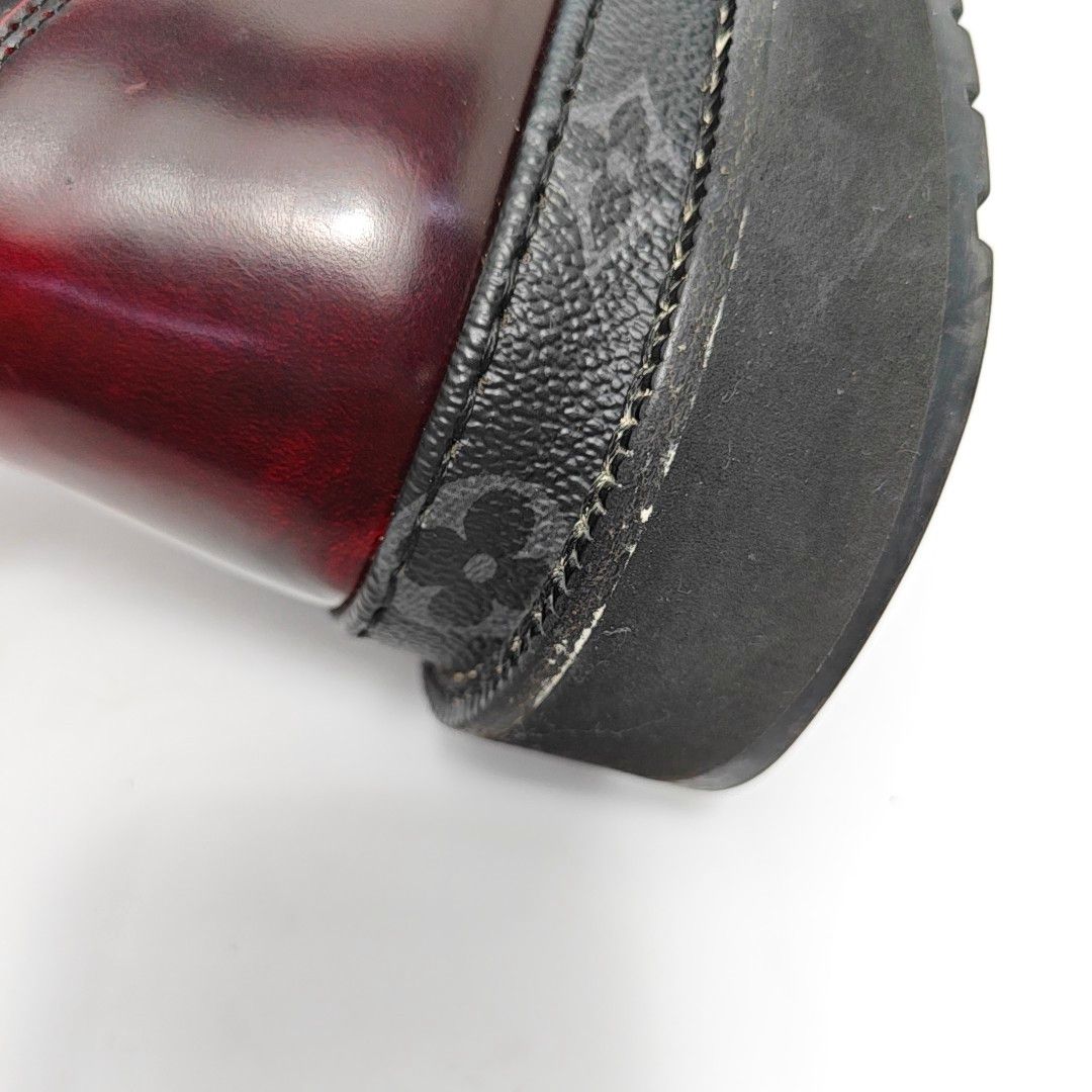 Louis Vuitton Louis Vuitton Burgundy Leather High Top Sneakers 7 Size US 8 / EU 41 - 11 Thumbnail
