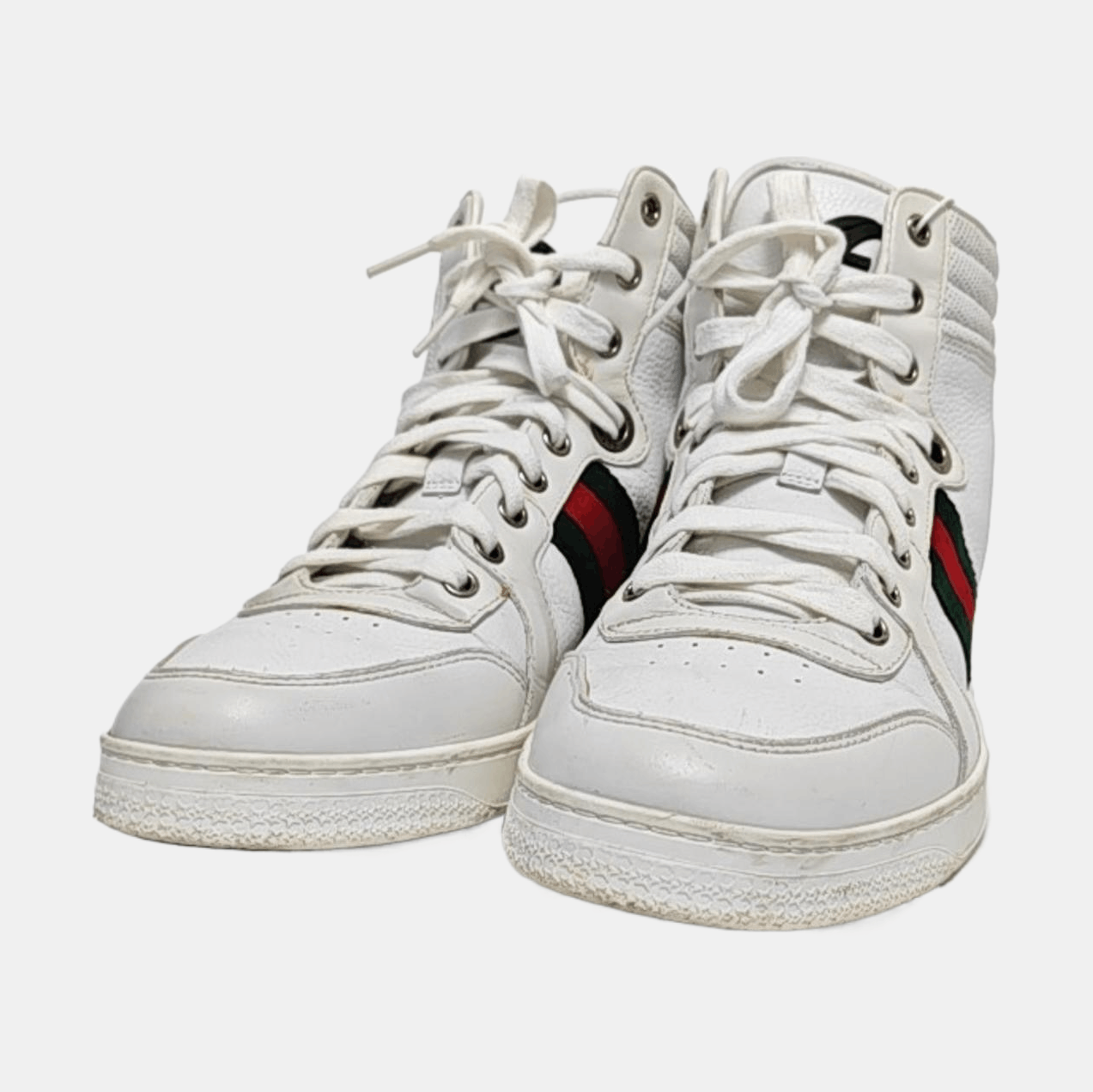 Gucci Gucci Web Stripe High Top Sneakers US 8 Size US 8 / EU 41 - 2 Thumbnail