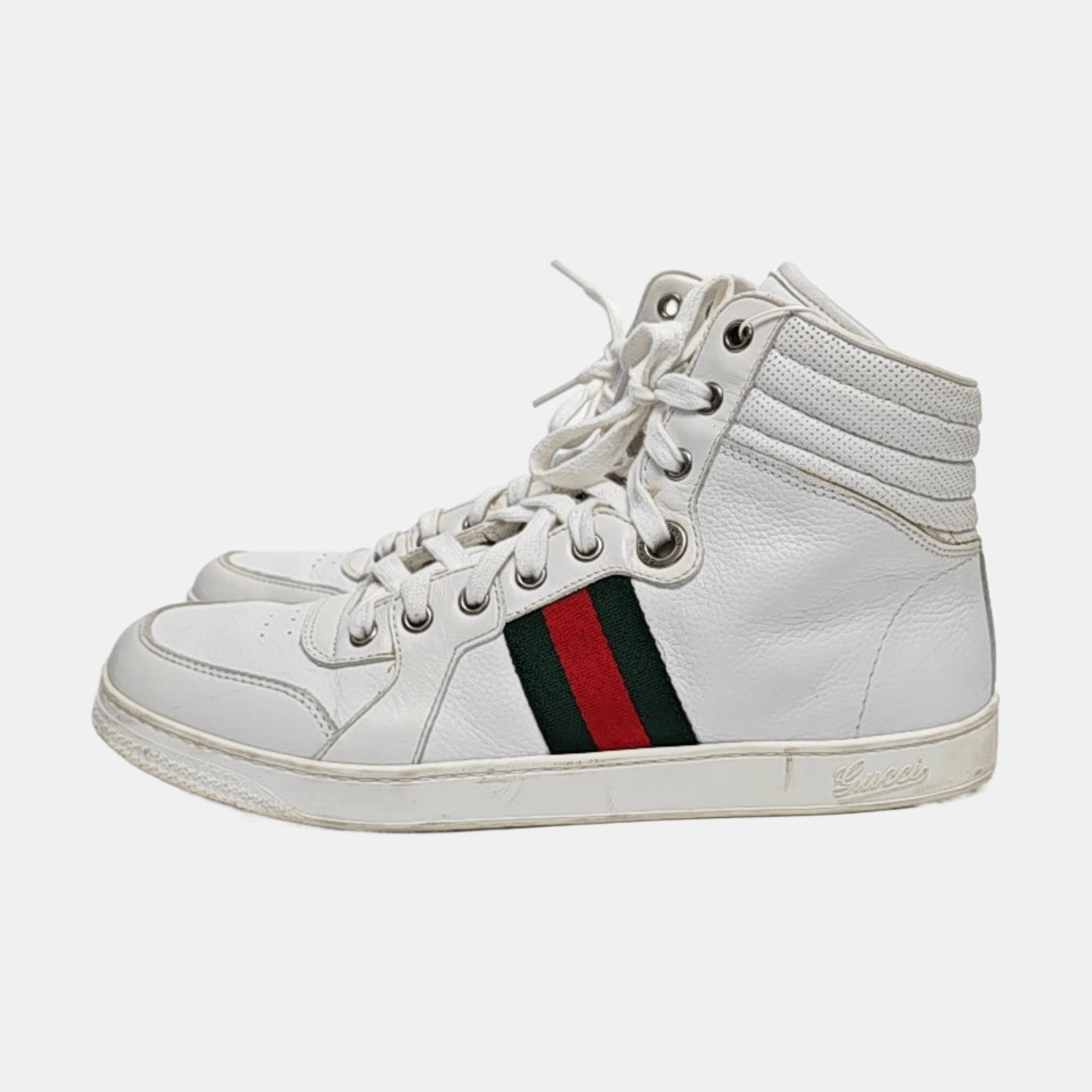 Gucci Gucci Web Stripe High Top Sneakers US 8 Size US 8 / EU 41 - 6 Thumbnail