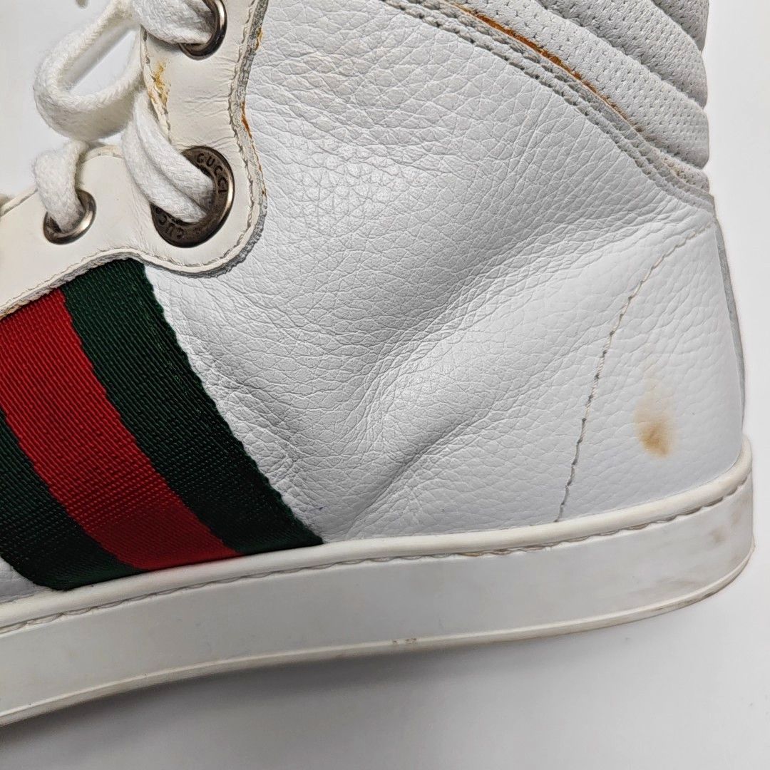 Gucci Gucci Web Stripe High Top Sneakers US 8 Size US 8 / EU 41 - 8 Thumbnail