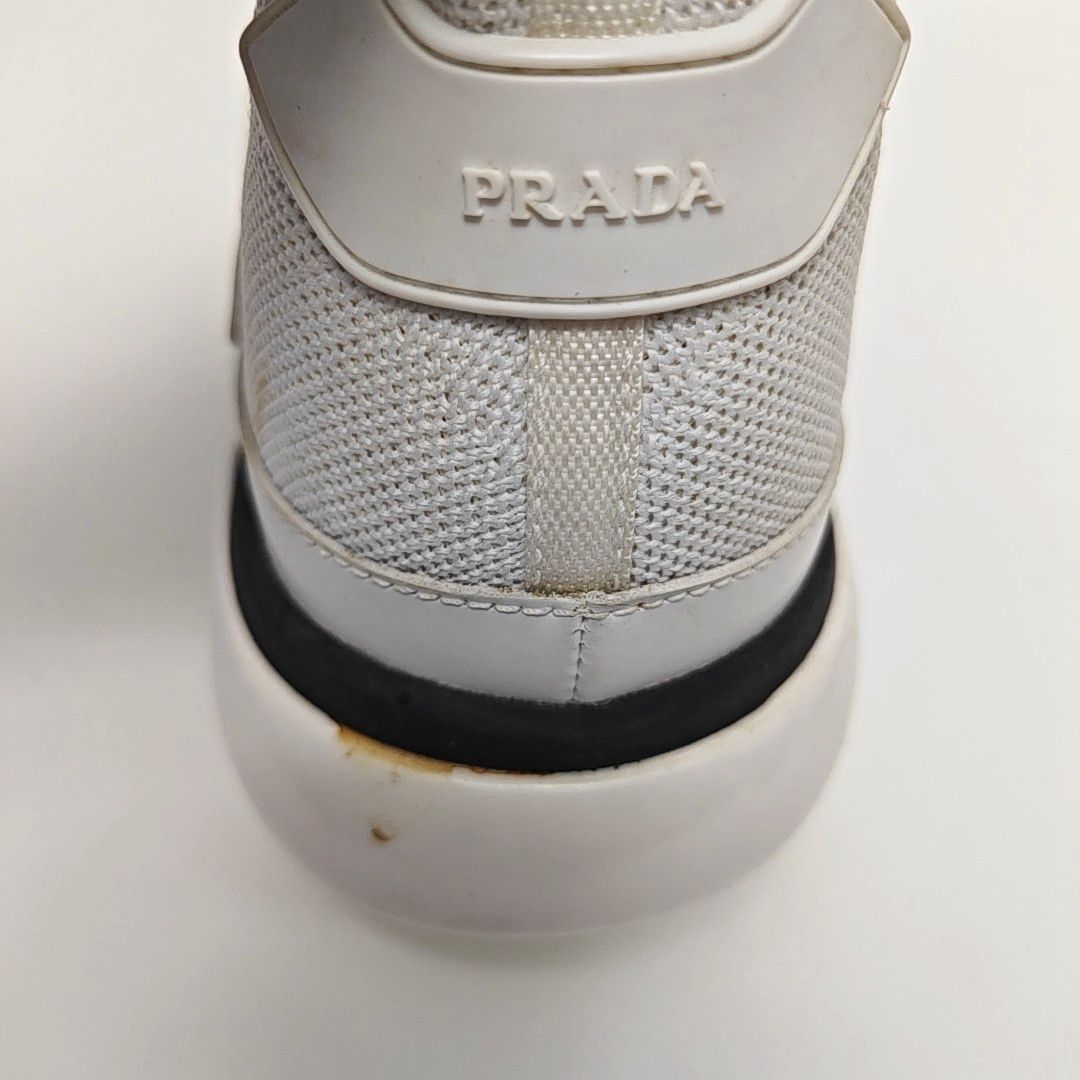 Prada Prada White Fabric Sock Sneakers Size 8 Size US 8 / EU 41 - 8 Thumbnail
