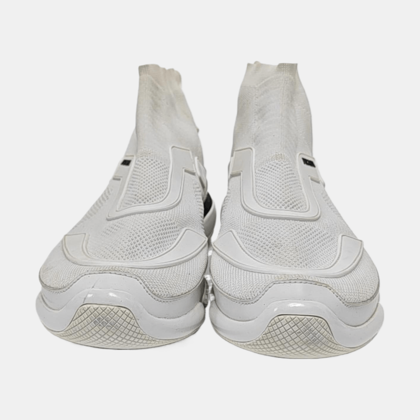 Prada Prada White Fabric Sock Sneakers Size 8 Size US 8 / EU 41 - 3 Thumbnail