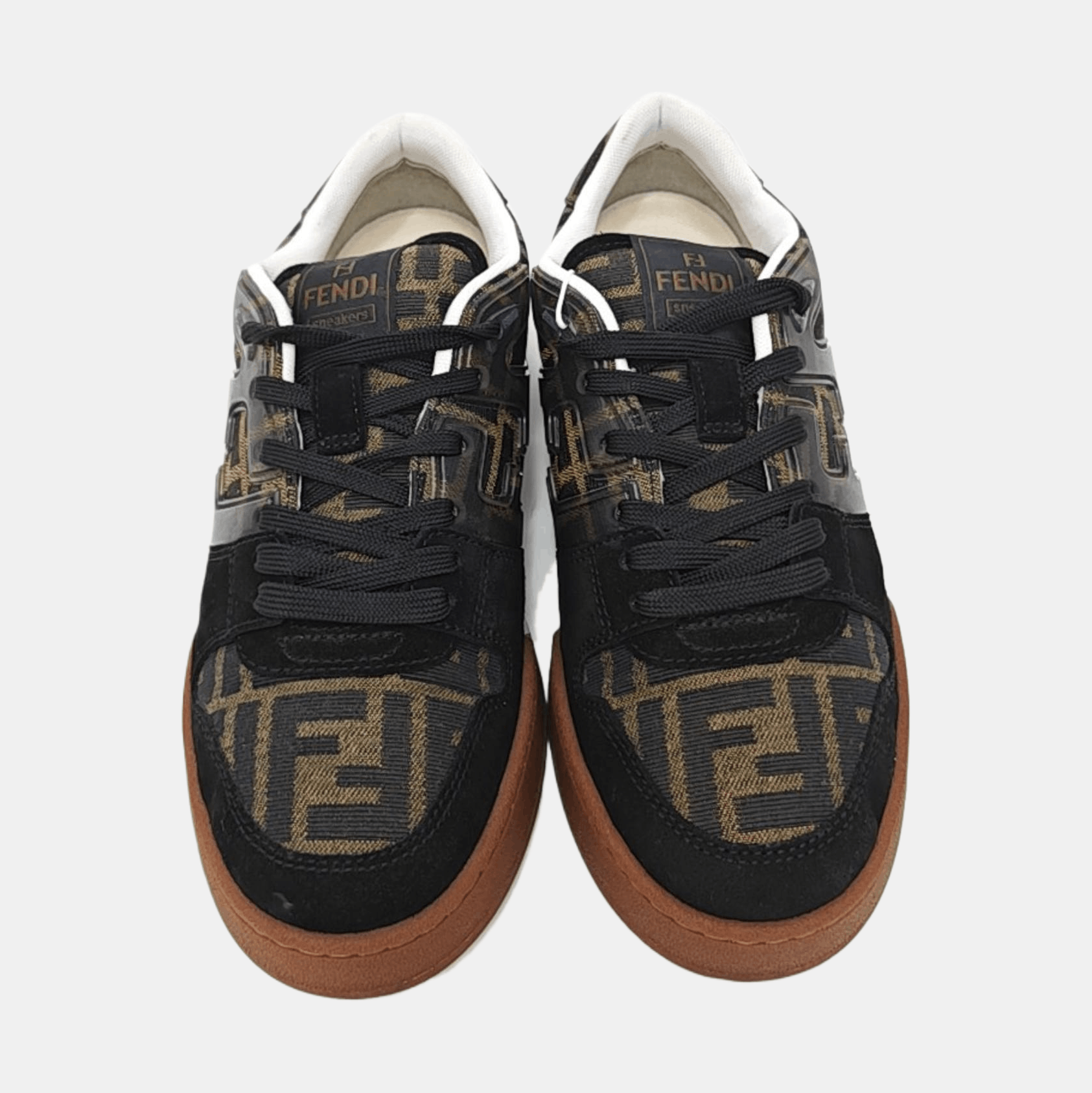 Fendi Fendi FF Monogram Suede Low-Top Sneakers 39.5 Size US 6.5 / EU 39-40 - 3 Thumbnail