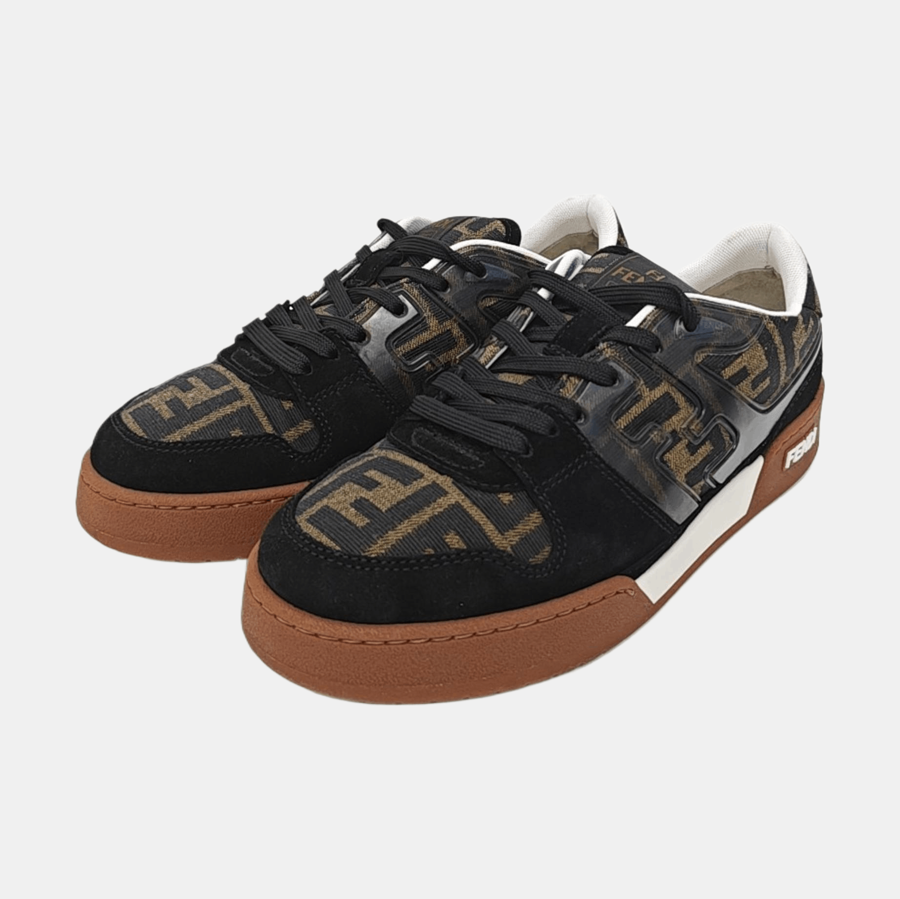 Fendi Fendi FF Monogram Suede Low-Top Sneakers 39.5 Size US 6.5 / EU 39-40 - 2 Thumbnail