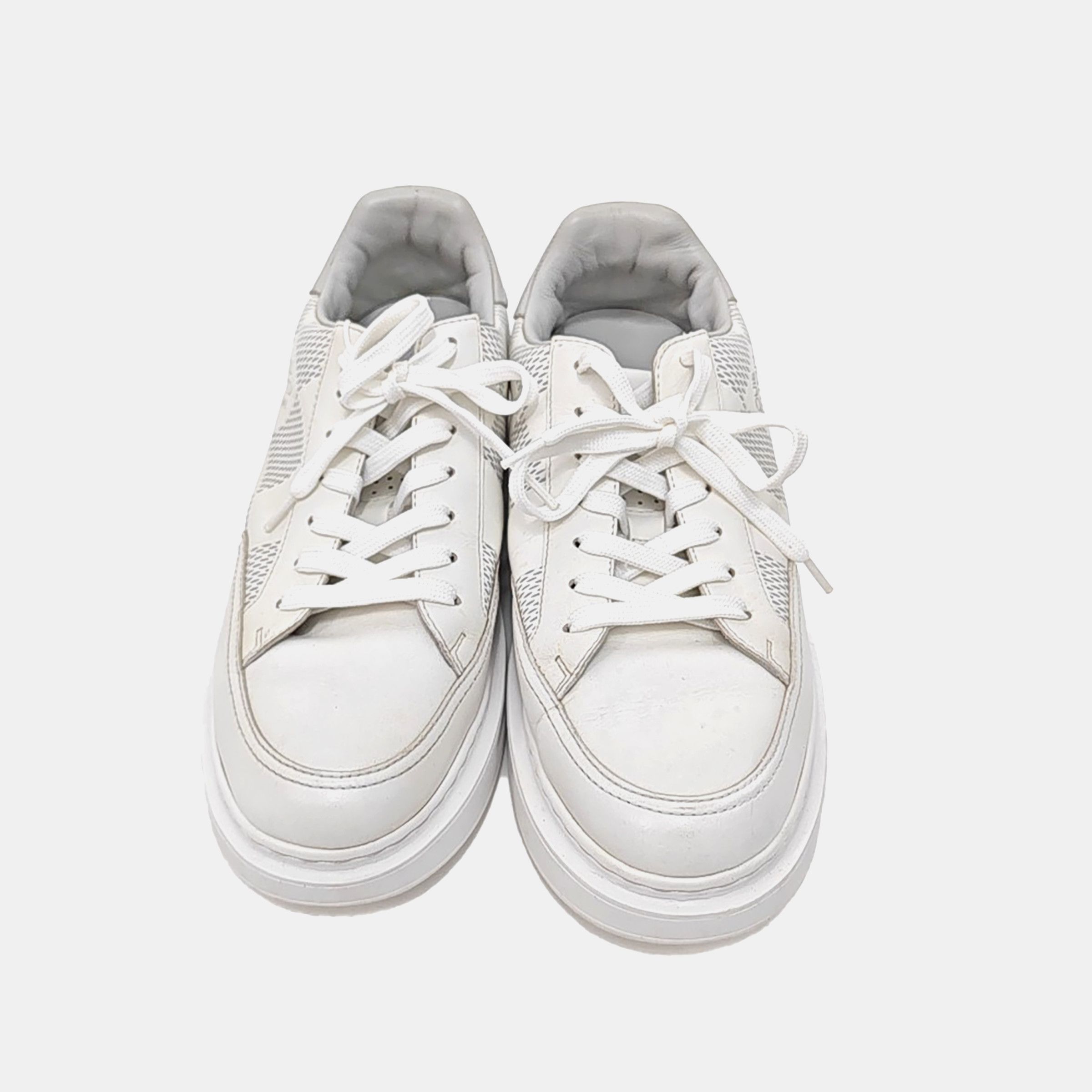 Louis Vuitton Louis Vuitton Damier Leather Low-Top Sneakers US 6.5 Size US 5.5 / EU 38 - 3 Thumbnail