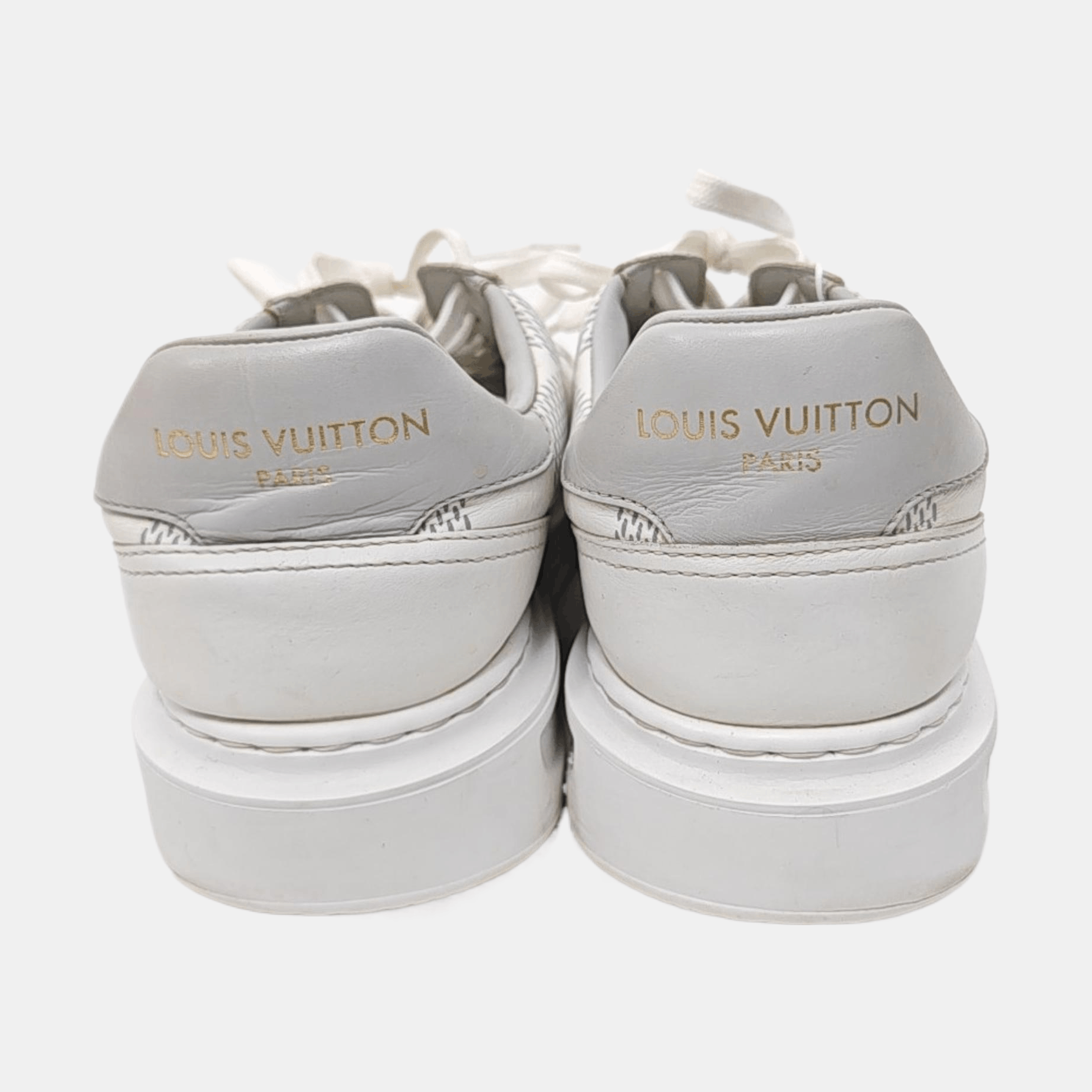 Louis Vuitton Louis Vuitton Damier Leather Low-Top Sneakers US 6.5 Size US 5.5 / EU 38 - 4 Thumbnail