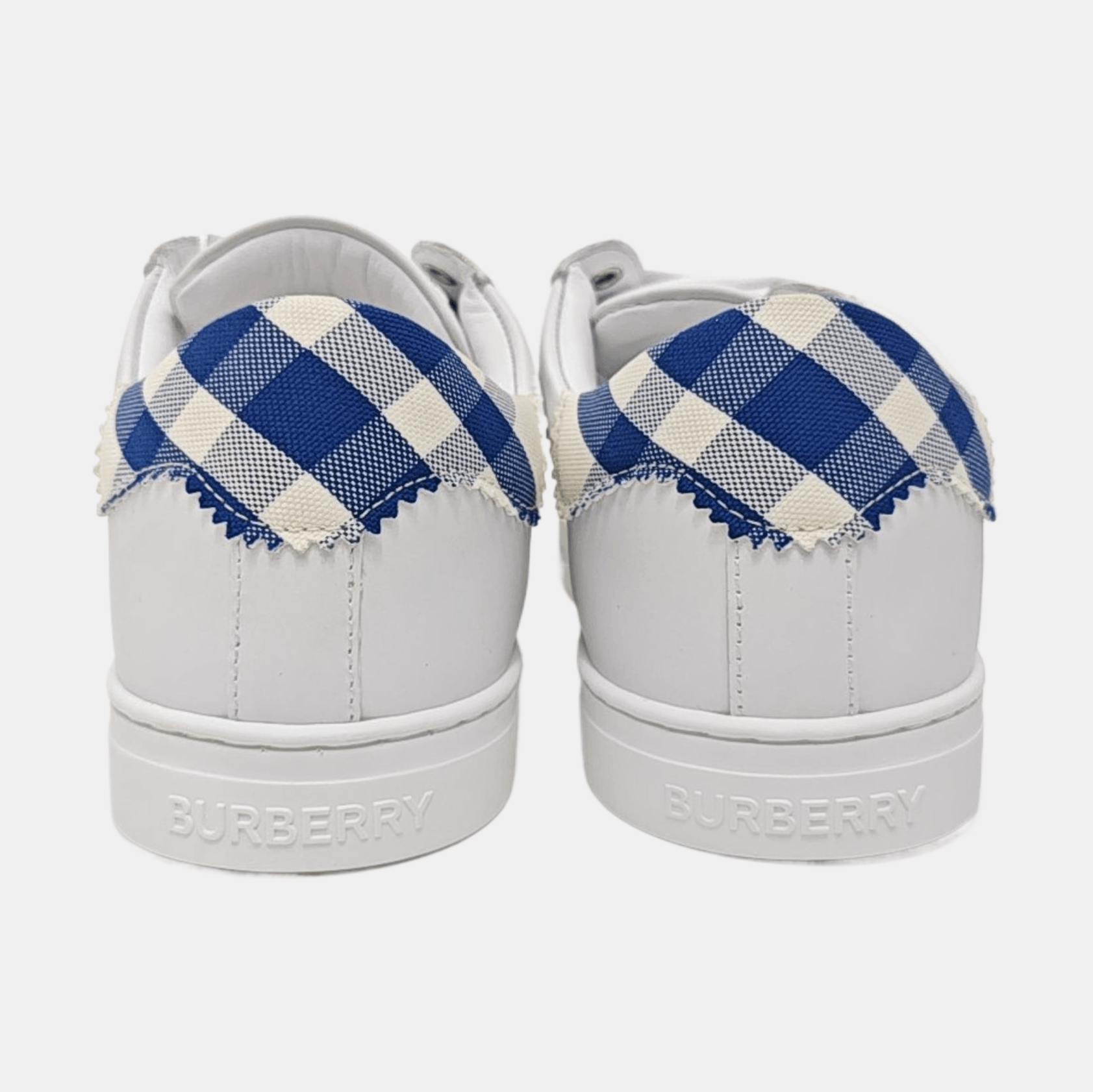 Burberry Burberry Check Heel Leather Low Sneakers EU 40 Size US 7 / EU 40 - 4 Thumbnail