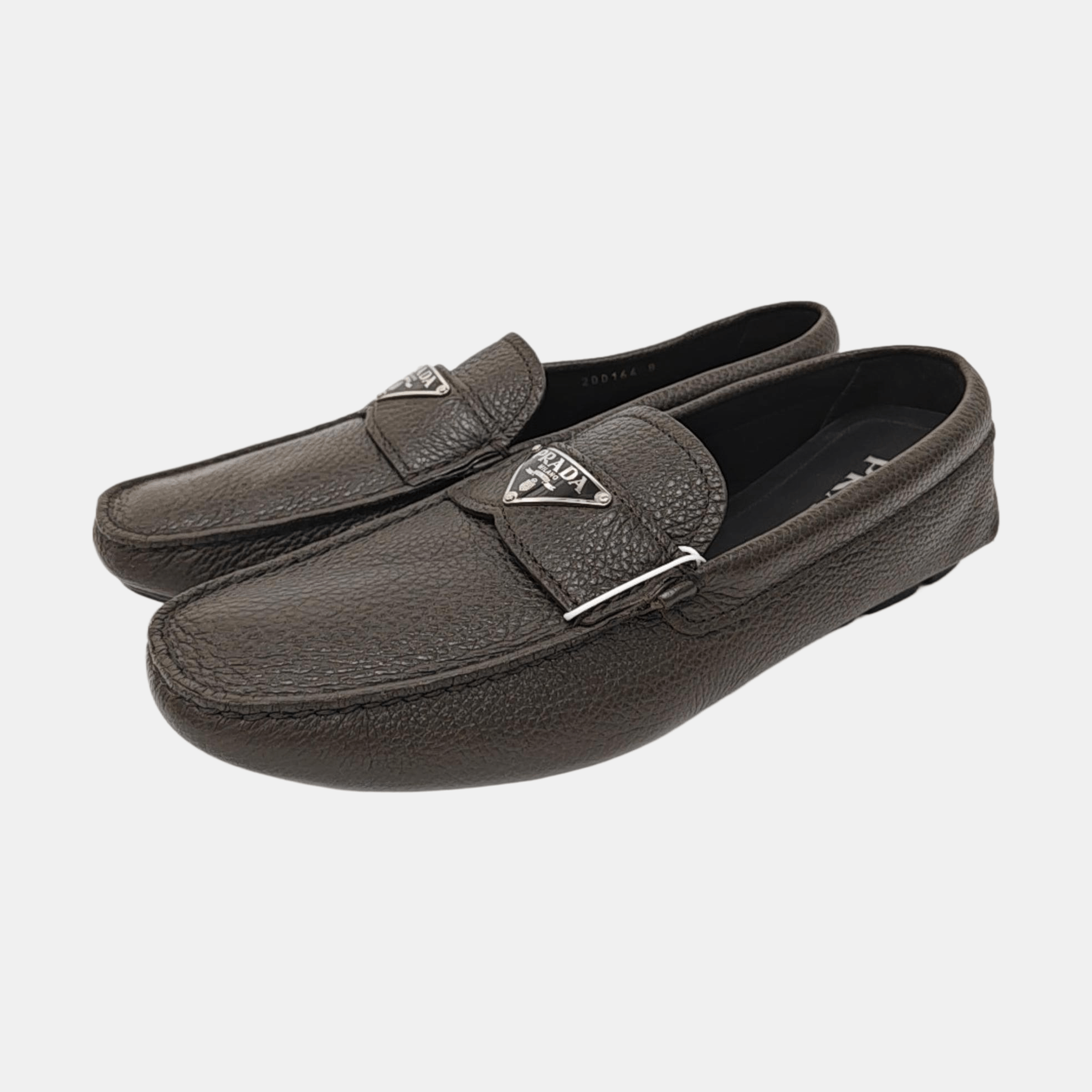 Prada Prada Grained Leather Triangle Logo Drivers 8 Size US 8 / EU 41 - 2 Thumbnail